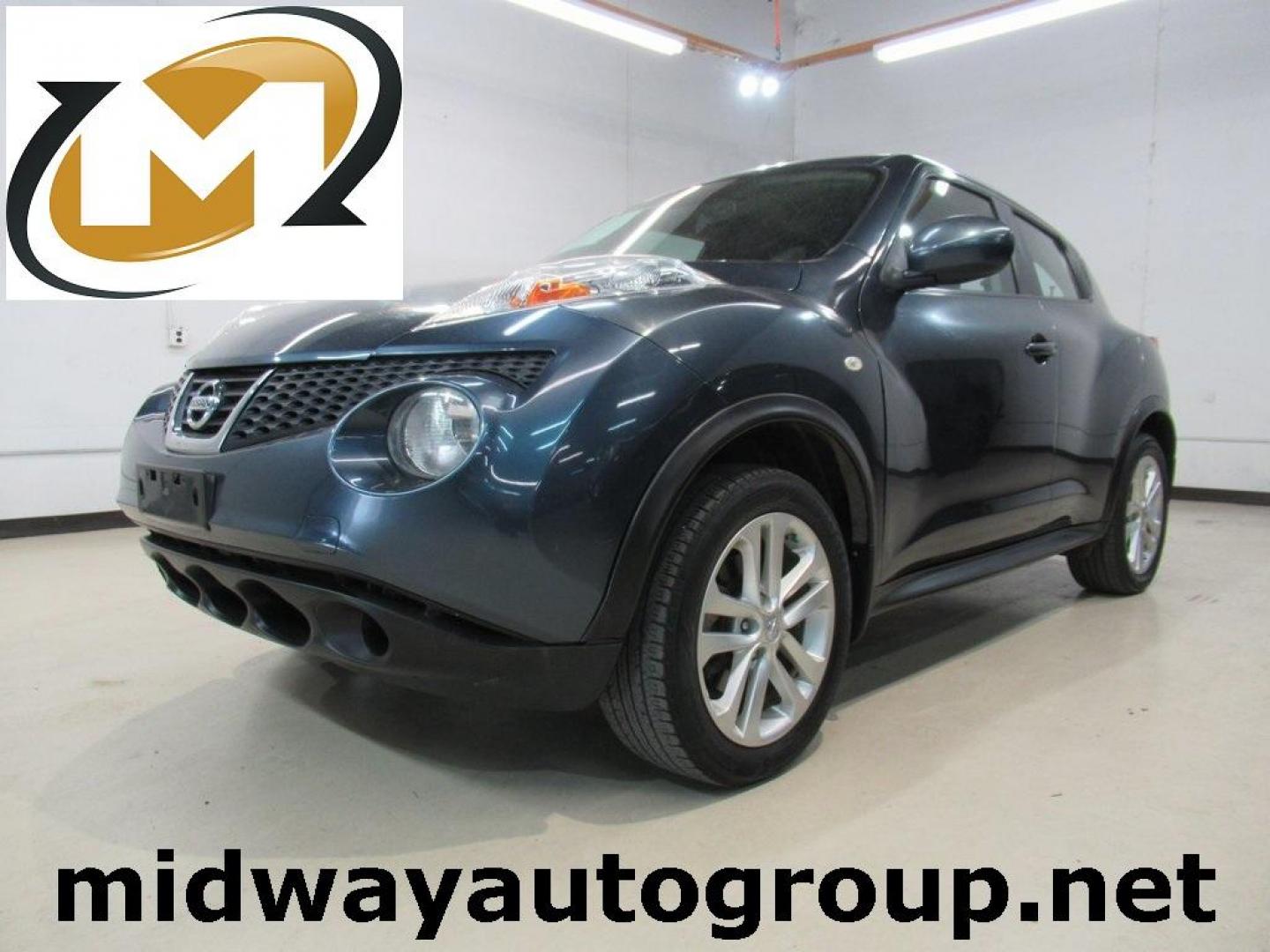 2013 Graphite Blue /Black Nissan Juke S (JN8AF5MV7DT) with an 1.6L I4 DOHC 16V engine, CVT transmission, located at 15300 Midway Rd., Addison, TX, 75001, (972) 702-0011, 32.958321, -96.838074 - Photo#0