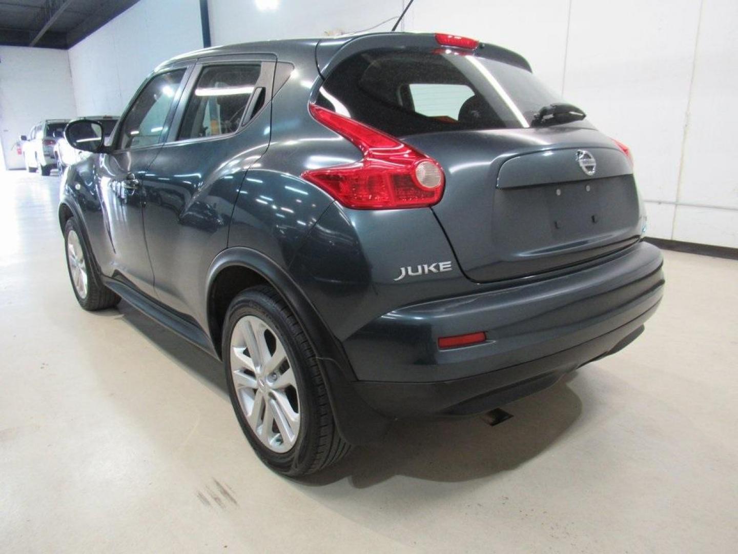 2013 Graphite Blue /Black Nissan Juke S (JN8AF5MV7DT) with an 1.6L I4 DOHC 16V engine, CVT transmission, located at 15300 Midway Rd., Addison, TX, 75001, (972) 702-0011, 32.958321, -96.838074 - Photo#3