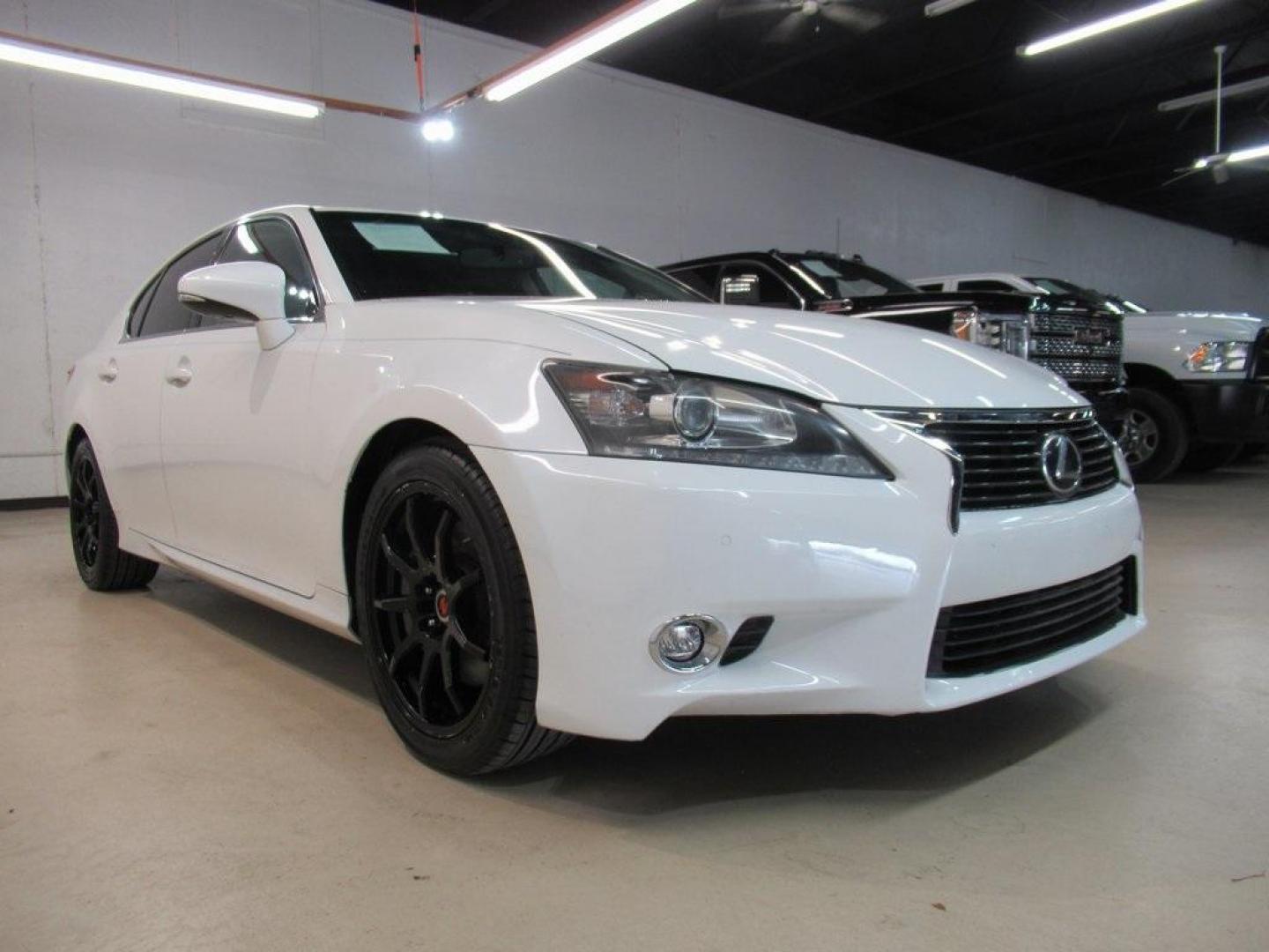 2014 White /Black Lexus GS 350 (JTHBE1BL0E5) with an 3.5L V6 DOHC 24V engine, Automatic transmission, located at 15300 Midway Rd., Addison, TX, 75001, (972) 702-0011, 32.958321, -96.838074 - HOME OF THE NO HAGGLE PRICE - WHOLESALE PRICES TO THE PUBLIC!! GS 350, 4D Sedan, 3.5L V6 DOHC 24V, 8-Speed Automatic with Sequential Shift, RWD, White, Black Leather.<br><br>White 2014 Lexus GS 350<br><br>19/29 City/Highway MPG<br><br>Awards:<br> * JD Power Vehicle Dependability Study (VDS) * JD - Photo#1