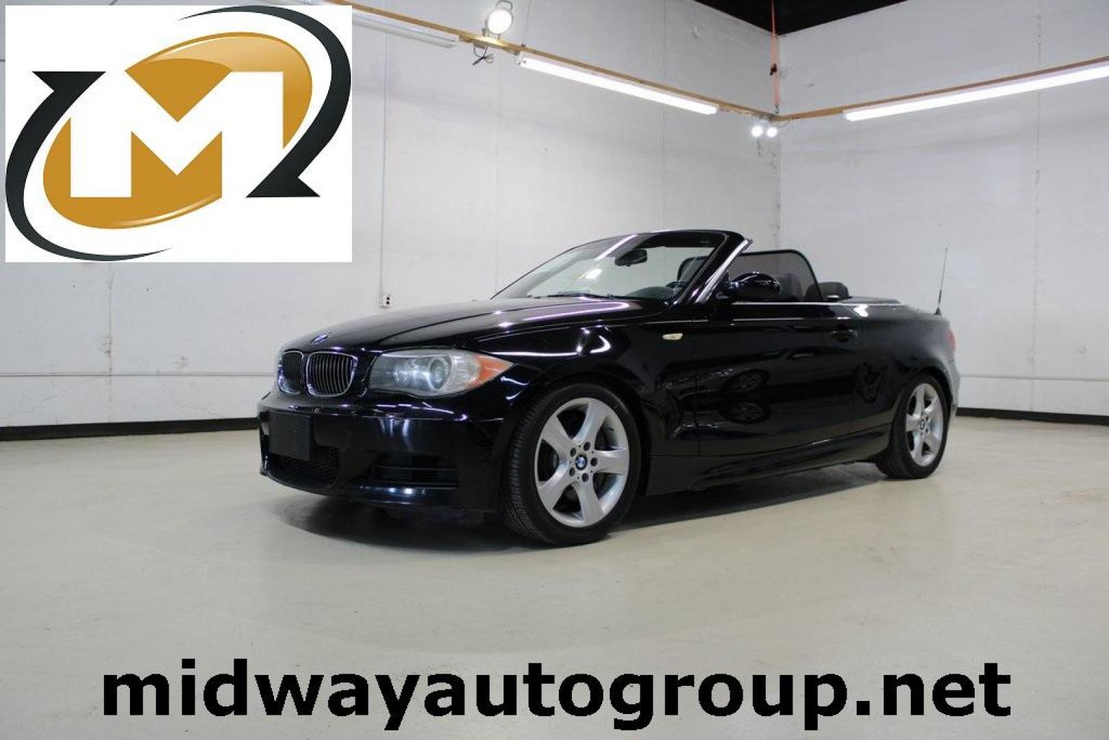 2008 Jet Black /Black Boston BMW 1 Series 135i (WBAUN93548V) with an 3.0L I6 DOHC 24V Twin Turbocharged engine, Automatic transmission, located at 15300 Midway Rd., Addison, TX, 75001, (972) 702-0011, 32.958321, -96.838074 - HOME OF THE NO HAGGLE PRICE - WHOLESALE PRICES TO THE PUBLIC!! 135i, 2D Convertible, 3.0L I6 DOHC 24V Twin Turbocharged, 6-Speed Automatic Steptronic, RWD, Jet Black, Black Boston Leather.<br><br>Jet Black 2008 BMW 1 Series 135i<br><br>17/26 City/Highway MPG<br><br>Awards:<br> * 2008 KBB.com Brand - Photo#0