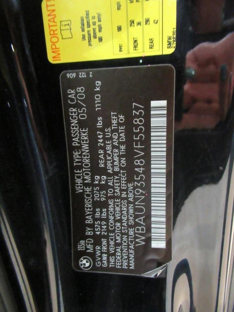 2008 Jet Black /Black Boston BMW 1 Series 135i (WBAUN93548V) with an 3.0L I6 DOHC 24V Twin Turbocharged engine, Automatic transmission, located at 15300 Midway Rd., Addison, TX, 75001, (972) 702-0011, 32.958321, -96.838074 - HOME OF THE NO HAGGLE PRICE - WHOLESALE PRICES TO THE PUBLIC!! 135i, 2D Convertible, 3.0L I6 DOHC 24V Twin Turbocharged, 6-Speed Automatic Steptronic, RWD, Jet Black, Black Boston Leather.<br><br>Jet Black 2008 BMW 1 Series 135i<br><br>17/26 City/Highway MPG<br><br>Awards:<br> * 2008 KBB.com Brand - Photo#36