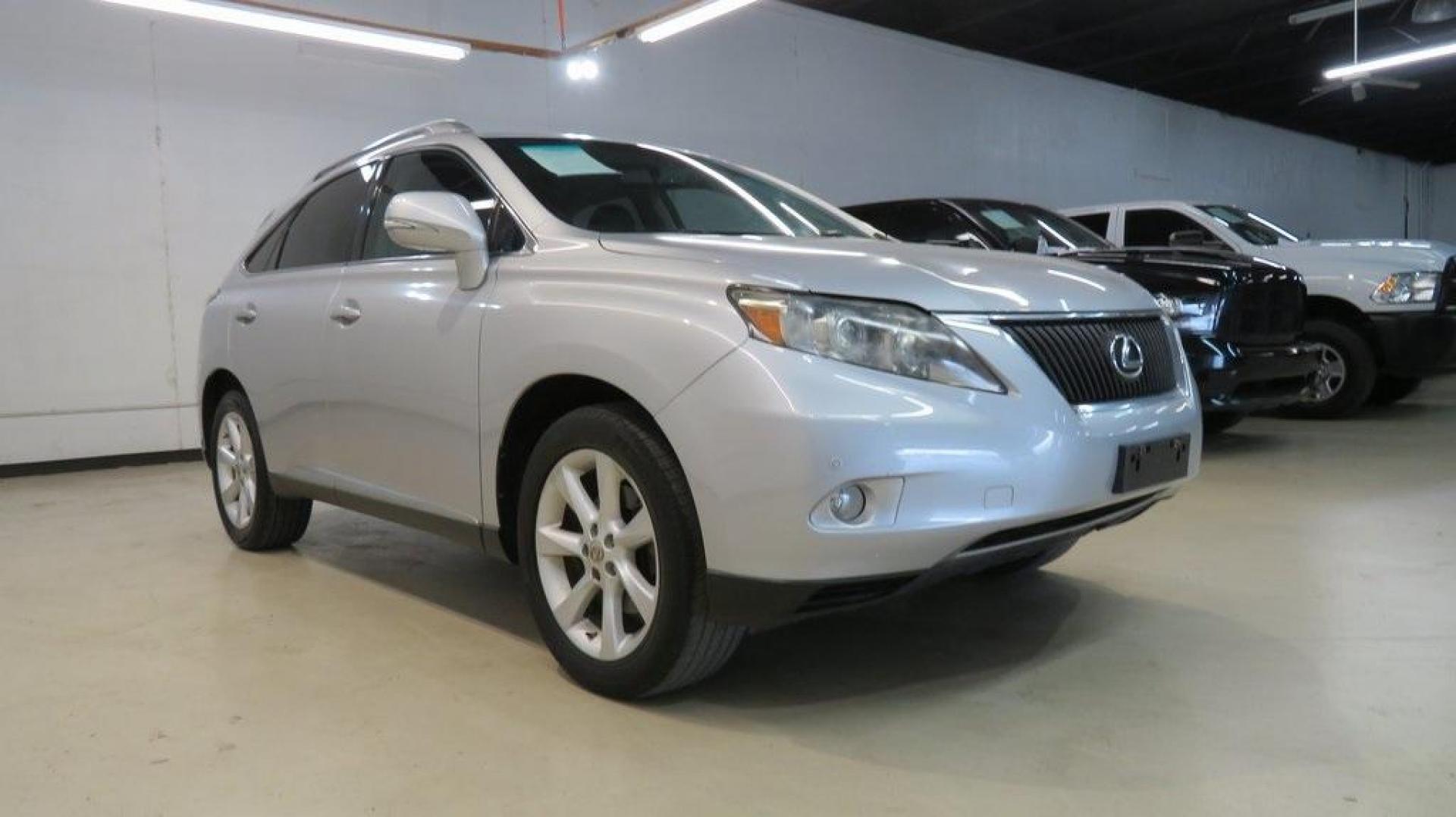 2011 Smoky Granite Mica /Parchment Lexus RX 350 (2T2ZK1BA7BC) with an 3.5L V6 DOHC Dual VVT-i 24V engine, Automatic transmission, located at 15300 Midway Rd., Addison, TX, 75001, (972) 702-0011, 32.958321, -96.838074 - HOME OF THE NO HAGGLE PRICE - WHOLESALE PRICES TO THE PUBLIC!! RX 350, 4D Sport Utility, 3.5L V6 DOHC Dual VVT-i 24V, 6-Speed Automatic with Sequential Shift ECT-i, FWD, Silver, Parchment w/Semi-Aniline Leather Seat Trim or Smooth Perforated Leather Seat Trim.<br><br>Silver 2011 Lexus RX 350<br><br> - Photo#1