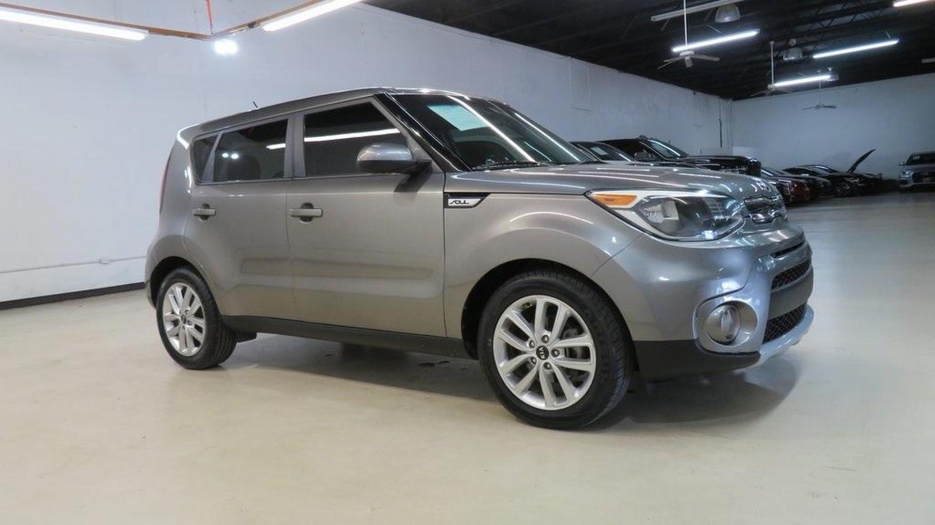 2019 Titanium Gray /Black Kia Soul Plus (KNDJP3A58K7) with an I4 engine, Automatic transmission, located at 15300 Midway Rd., Addison, TX, 75001, (972) 702-0011, 32.958321, -96.838074 - HOME OF THE NO HAGGLE PRICE - WHOLESALE PRICES TO THE PUBLIC!! Soul Plus, 4D Hatchback, I4, 6-Speed Automatic with Sportmatic, FWD, Titanium Gray, Black Cloth.<br><br>Titanium Gray 2019 Kia Soul Plus<br><br>25/30 City/Highway MPG<br><br>Awards:<br> * 2019 KBB.com 5-Year Cost to Own Awards * 2019 - Photo#6