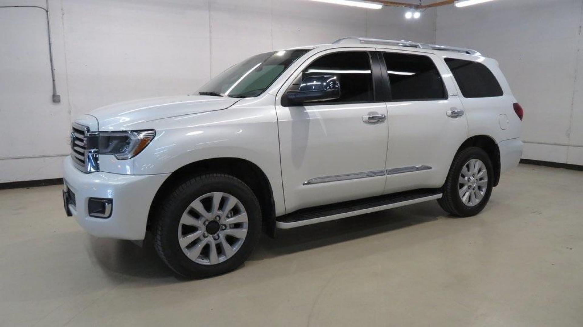 2020 Blizzard Pearl /Sand Beige Toyota Sequoia Platinum (5TDDY5G14LS) with an 5.7L V8 engine, Automatic transmission, located at 15300 Midway Rd., Addison, TX, 75001, (972) 702-0011, 32.958321, -96.838074 - HOME OF THE NO HAGGLE PRICE - WHOLESALE PRICES TO THE PUBLIC!! 4WD, Bluetooth, Hands Free Connectivity, Navigation, Premium Audio, 3rd Row Seat, Backup Camera, Heated Seats, Leather Seats, Sunroof / Moonroof, Power Liftgate, Sequoia Platinum, 4D Sport Utility, 5.7L V8, 6-Speed Automatic, 4WD, White, - Photo#4