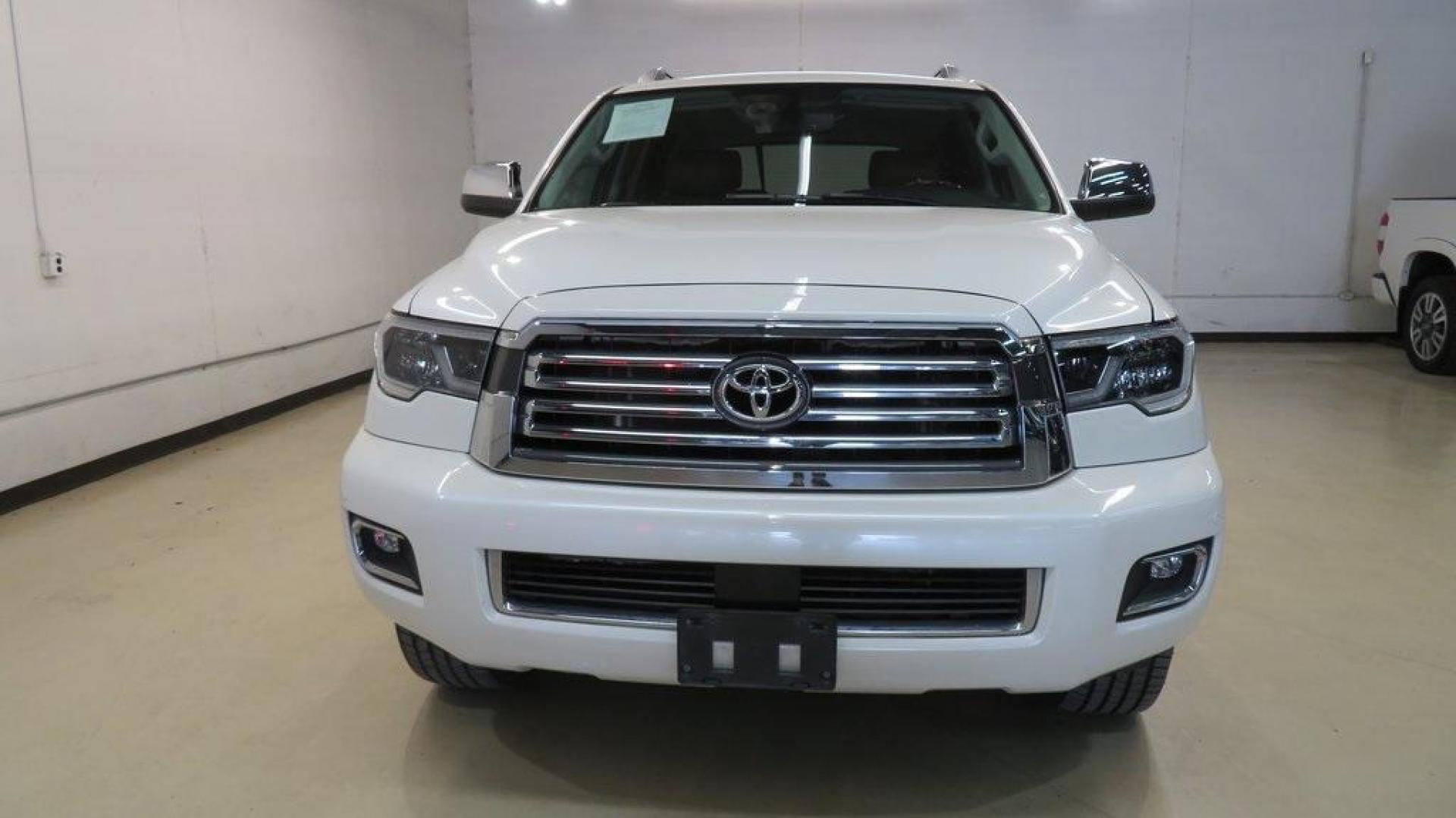 2020 Blizzard Pearl /Sand Beige Toyota Sequoia Platinum (5TDDY5G14LS) with an 5.7L V8 engine, Automatic transmission, located at 15300 Midway Rd., Addison, TX, 75001, (972) 702-0011, 32.958321, -96.838074 - HOME OF THE NO HAGGLE PRICE - WHOLESALE PRICES TO THE PUBLIC!! 4WD, Bluetooth, Hands Free Connectivity, Navigation, Premium Audio, 3rd Row Seat, Backup Camera, Heated Seats, Leather Seats, Sunroof / Moonroof, Power Liftgate, Sequoia Platinum, 4D Sport Utility, 5.7L V8, 6-Speed Automatic, 4WD, White, - Photo#5