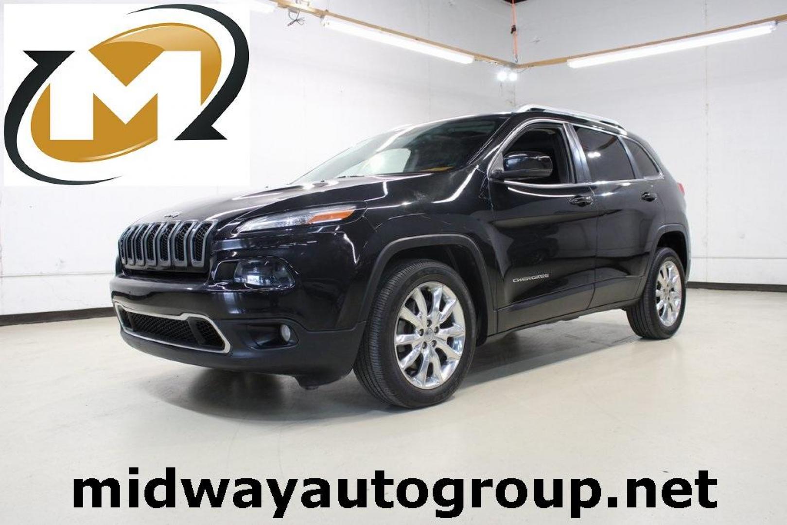 2014 Brilliant Black Crystal Pearlcoat /Black Jeep Cherokee Limited (1C4PJLDS4EW) with an 3.2L V6 engine, Automatic transmission, located at 15300 Midway Rd., Addison, TX, 75001, (972) 702-0011, 32.958321, -96.838074 - HOME OF THE NO HAGGLE PRICE - WHOLESALE PRICES TO THE PUBLIC!! Cherokee Limited, 4D Sport Utility, 3.2L V6, 9-Speed 948TE Automatic, FWD, Brilliant Black Crystal Pearlcoat, Black Leather.<br><br>Brilliant Black Crystal Pearlcoat 2014 Jeep Cherokee Limited<br><br>19/28 City/Highway MPG<br><br>Awards: - Photo#0