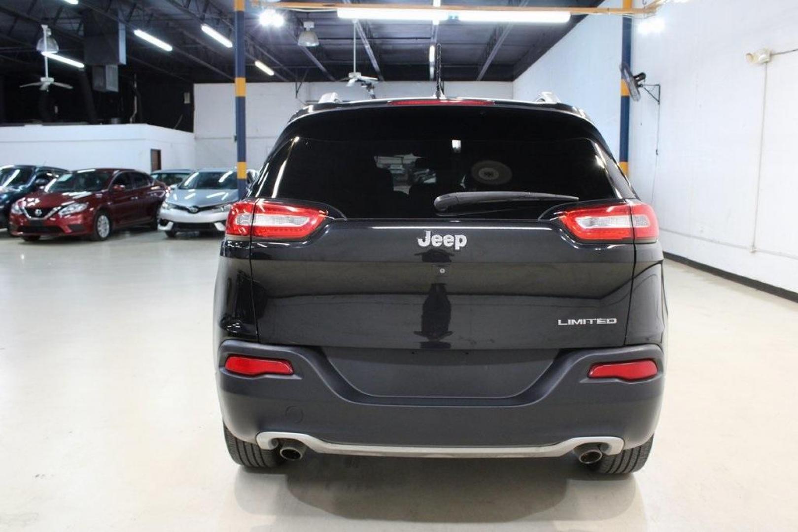 2014 Brilliant Black Crystal Pearlcoat /Black Jeep Cherokee Limited (1C4PJLDS4EW) with an 3.2L V6 engine, Automatic transmission, located at 15300 Midway Rd., Addison, TX, 75001, (972) 702-0011, 32.958321, -96.838074 - HOME OF THE NO HAGGLE PRICE - WHOLESALE PRICES TO THE PUBLIC!! Cherokee Limited, 4D Sport Utility, 3.2L V6, 9-Speed 948TE Automatic, FWD, Brilliant Black Crystal Pearlcoat, Black Leather.<br><br>Brilliant Black Crystal Pearlcoat 2014 Jeep Cherokee Limited<br><br>19/28 City/Highway MPG<br><br>Awards: - Photo#7