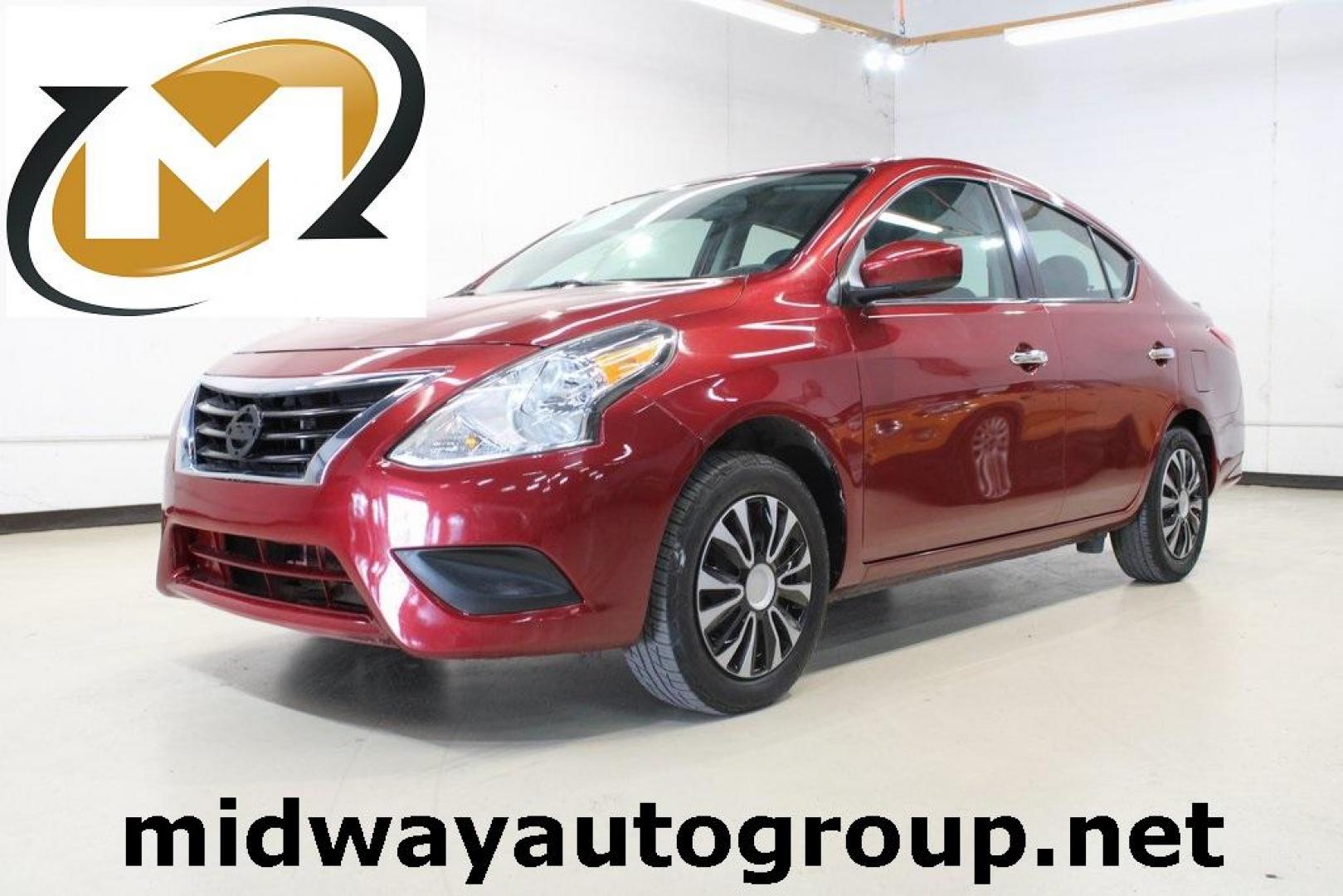 2019 Cayenne Red Metallic /Charcoal Nissan Versa 1.6 SV (3N1CN7APXKL) with an 1.6L 4-Cylinder DOHC 16V engine, CVT transmission, located at 15300 Midway Rd., Addison, TX, 75001, (972) 702-0011, 32.958321, -96.838074 - HOME OF THE NO HAGGLE PRICE - WHOLESALE PRICES TO THE PUBLIC!! Versa 1.6 SV, 4D Sedan, 1.6L 4-Cylinder DOHC 16V, CVT with Xtronic, FWD, Cayenne Red Metallic, Charcoal Cloth.<br><br>Cayenne Red Metallic 2019 Nissan Versa 1.6 SV<br><br>Recent Arrival! 31/39 City/Highway MPG<br><br><br>At Midway Auto G - Photo#0