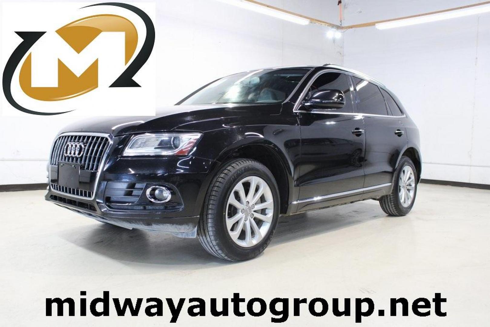 2015 Black Audi Q5 2.0T Premium Plus (WA1LFAFP8FA) with an 2.0L 4-Cylinder TFSI engine, Automatic transmission, located at 15300 Midway Rd., Addison, TX, 75001, (972) 702-0011, 32.958321, -96.838074 - Photo#0