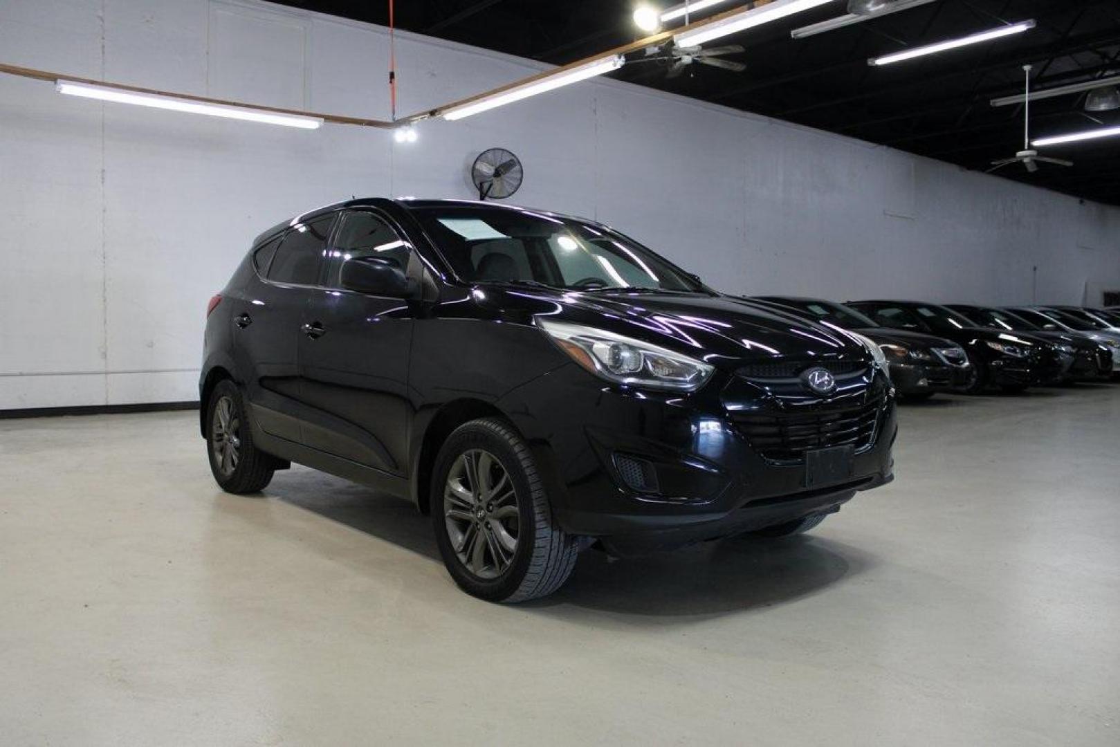 2014 Ash Black Mica /Taupe Hyundai Tucson GLS (KM8JT3AF5EU) with an 2.0L DOHC engine, Automatic transmission, located at 15300 Midway Rd., Addison, TX, 75001, (972) 702-0011, 32.958321, -96.838074 - Photo#1