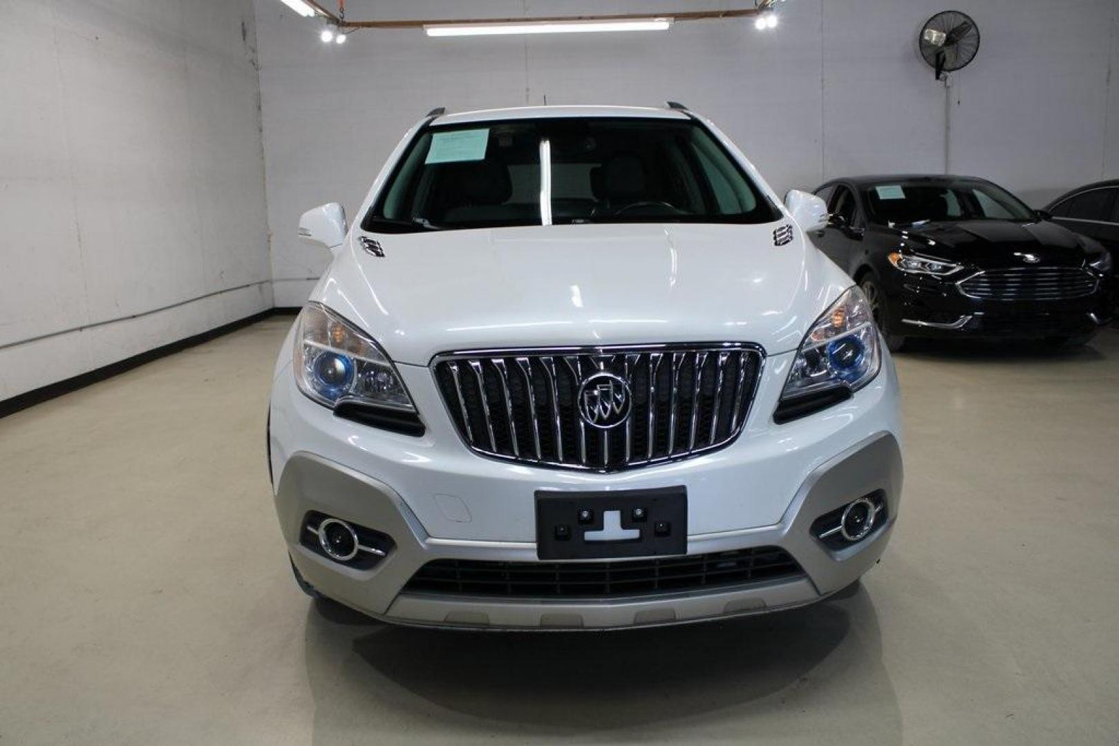 2015 White Pearl Tricoat /Titanium Buick Encore Convenience (KL4CJBSB5FB) with an ECOTEC 1.4L I4 SMPI DOHC Turbocharged VVT engine, Automatic transmission, located at 15300 Midway Rd., Addison, TX, 75001, (972) 702-0011, 32.958321, -96.838074 - Photo#5