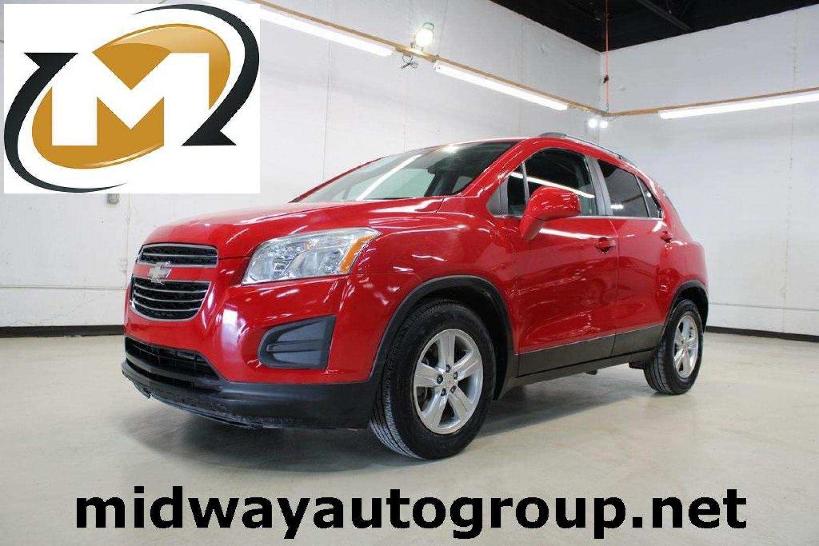 2015 Blaze Red /Jet Black Chevrolet Trax LT (KL7CJLSB1FB) with an ECOTEC 1.4L I4 SMPI DOHC Turbocharged VVT engine, Automatic transmission, located at 15300 Midway Rd., Addison, TX, 75001, (972) 702-0011, 32.958321, -96.838074 - Photo#0