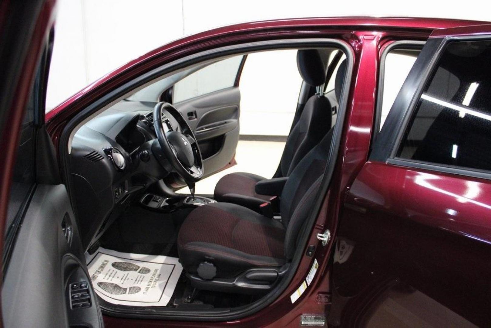 2020 Burgundy Mitsubishi Mirage G4 LE (ML32F4FJ7LH) with an 1.2L 3-Cylinder DOHC MIVEC engine, CVT transmission, located at 15300 Midway Rd., Addison, TX, 75001, (972) 702-0011, 32.958321, -96.838074 - Photo#11