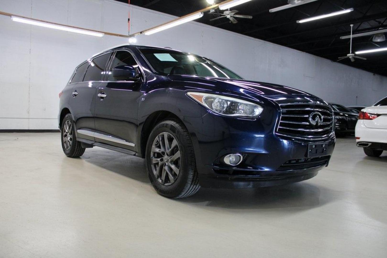 2015 Hermosa Blue /Graphite INFINITI QX60 Base (5N1AL0MN9FC) with an 3.5L V6 engine, CVT transmission, located at 15300 Midway Rd., Addison, TX, 75001, (972) 702-0011, 32.958321, -96.838074 - Photo#1