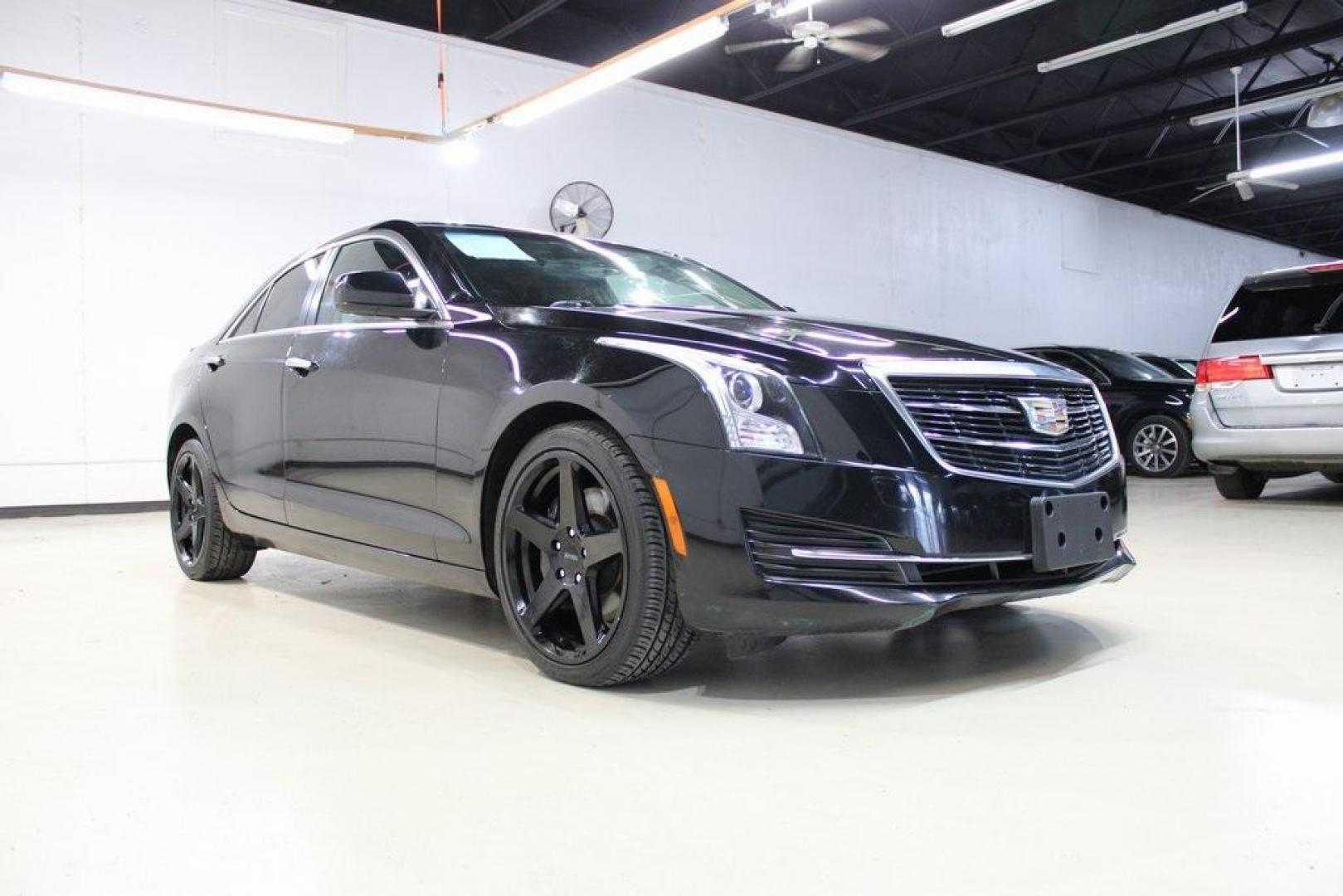 2016 Black Raven /Jet Black With Jet Black Accents Cadillac ATS 2.0L Turbo (1G6AG5RX9G0) with an 2.0L Turbo I4 DI DOHC VVT engine, Automatic transmission, located at 15300 Midway Rd., Addison, TX, 75001, (972) 702-0011, 32.958321, -96.838074 - Photo#1