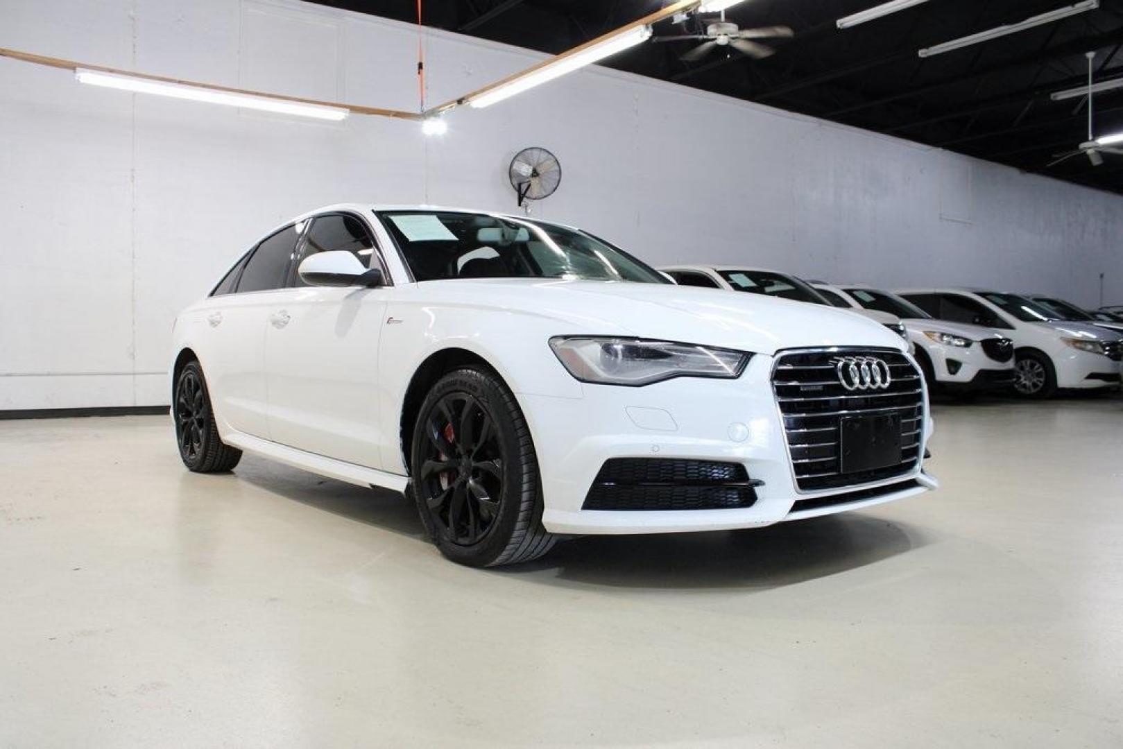 2017 White /Nougat Brown Audi A6 3.0T Premium Plus (WAUF2AFC1HN) with an 3.0L V6 Turbocharged DOHC 24V LEV3-ULEV125 333hp engine, Automatic transmission, located at 15300 Midway Rd., Addison, TX, 75001, (972) 702-0011, 32.958321, -96.838074 - Photo#1