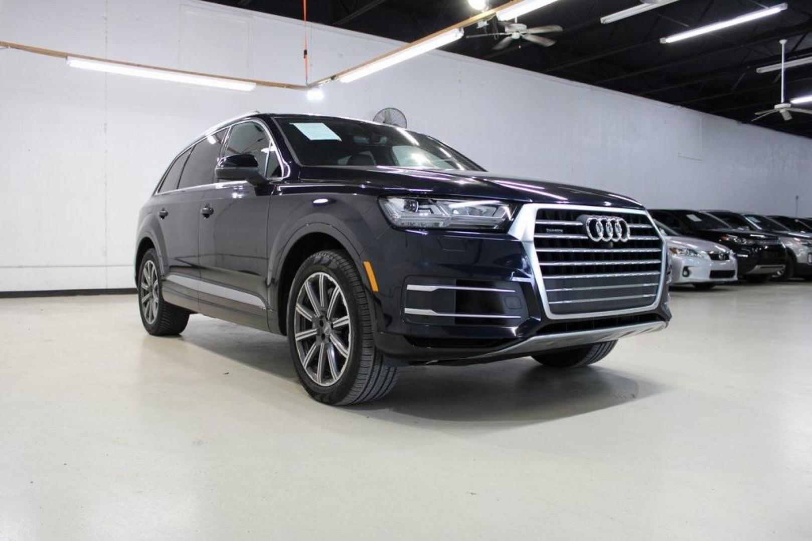 2017 Ink Blue Metallic /Cedar Brown Audi Q7 3.0T Premium Plus (WA1LAAF71HD) with an 3.0L TFSI V6 DOHC engine, Automatic transmission, located at 15300 Midway Rd., Addison, TX, 75001, (972) 702-0011, 32.958321, -96.838074 - Photo#1