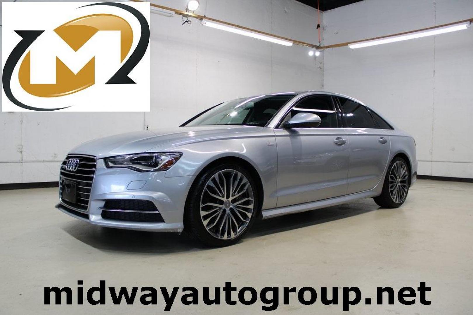 2016 Gray Metallic /Black Audi A6 2.0T Premium Plus (WAUGFAFC0GN) with an 2.0L 4-Cylinder TFSI engine, Automatic transmission, located at 15300 Midway Rd., Addison, TX, 75001, (972) 702-0011, 32.958321, -96.838074 - Photo#0