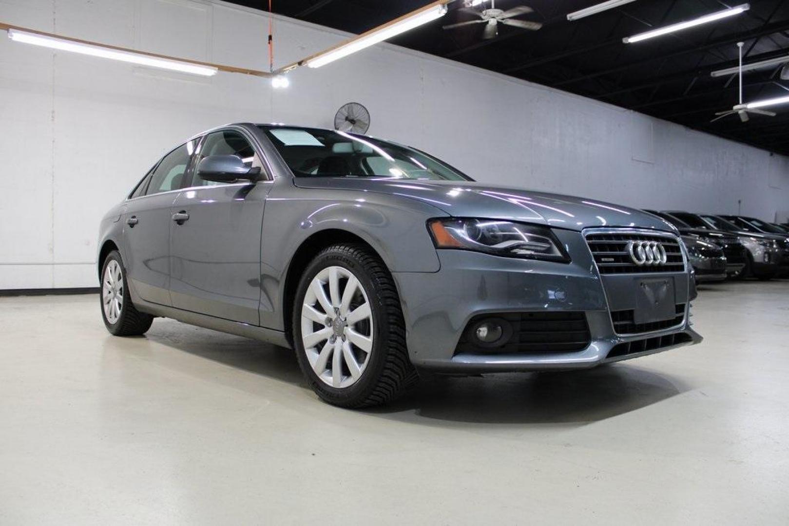 2012 Monsoon Gray Metallic /Black Audi A4 2.0T Premium (WAUBFAFL2CN) with an 2.0L 4-Cylinder TFSI DOHC engine, Automatic transmission, located at 15300 Midway Rd., Addison, TX, 75001, (972) 702-0011, 32.958321, -96.838074 - HOME OF THE NO HAGGLE PRICE - WHOLESALE PRICES TO THE PUBLIC!! A4 2.0T Premium quattro, 4D Sedan, 2.0L 4-Cylinder TFSI DOHC, 8-Speed Automatic with Tiptronic, quattro, Gray, Black Leather.<br><br>Gray 2012 Audi A4 2.0T Premium<br><br>Recent Arrival! 21/29 City/Highway MPG<br><br>Awards:<br> * 2012 - Photo#3