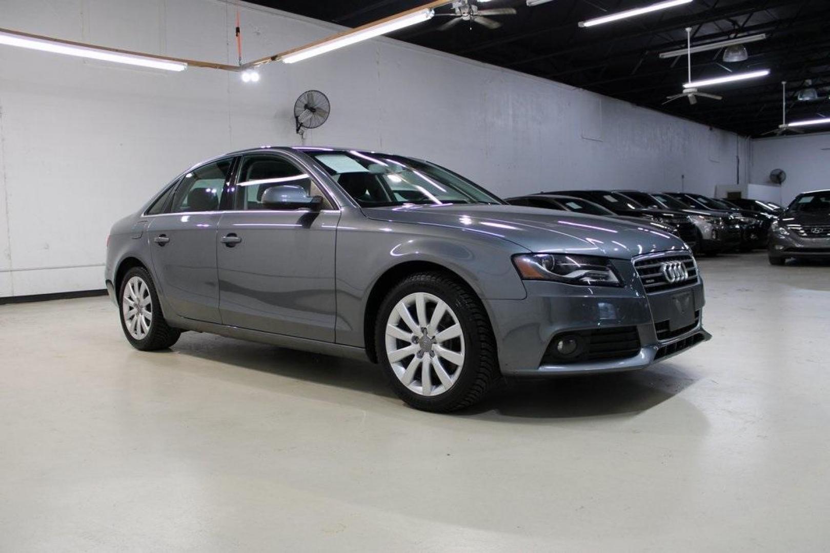 2012 Monsoon Gray Metallic /Black Audi A4 2.0T Premium (WAUBFAFL2CN) with an 2.0L 4-Cylinder TFSI DOHC engine, Automatic transmission, located at 15300 Midway Rd., Addison, TX, 75001, (972) 702-0011, 32.958321, -96.838074 - HOME OF THE NO HAGGLE PRICE - WHOLESALE PRICES TO THE PUBLIC!! A4 2.0T Premium quattro, 4D Sedan, 2.0L 4-Cylinder TFSI DOHC, 8-Speed Automatic with Tiptronic, quattro, Gray, Black Leather.<br><br>Gray 2012 Audi A4 2.0T Premium<br><br>Recent Arrival! 21/29 City/Highway MPG<br><br>Awards:<br> * 2012 - Photo#8