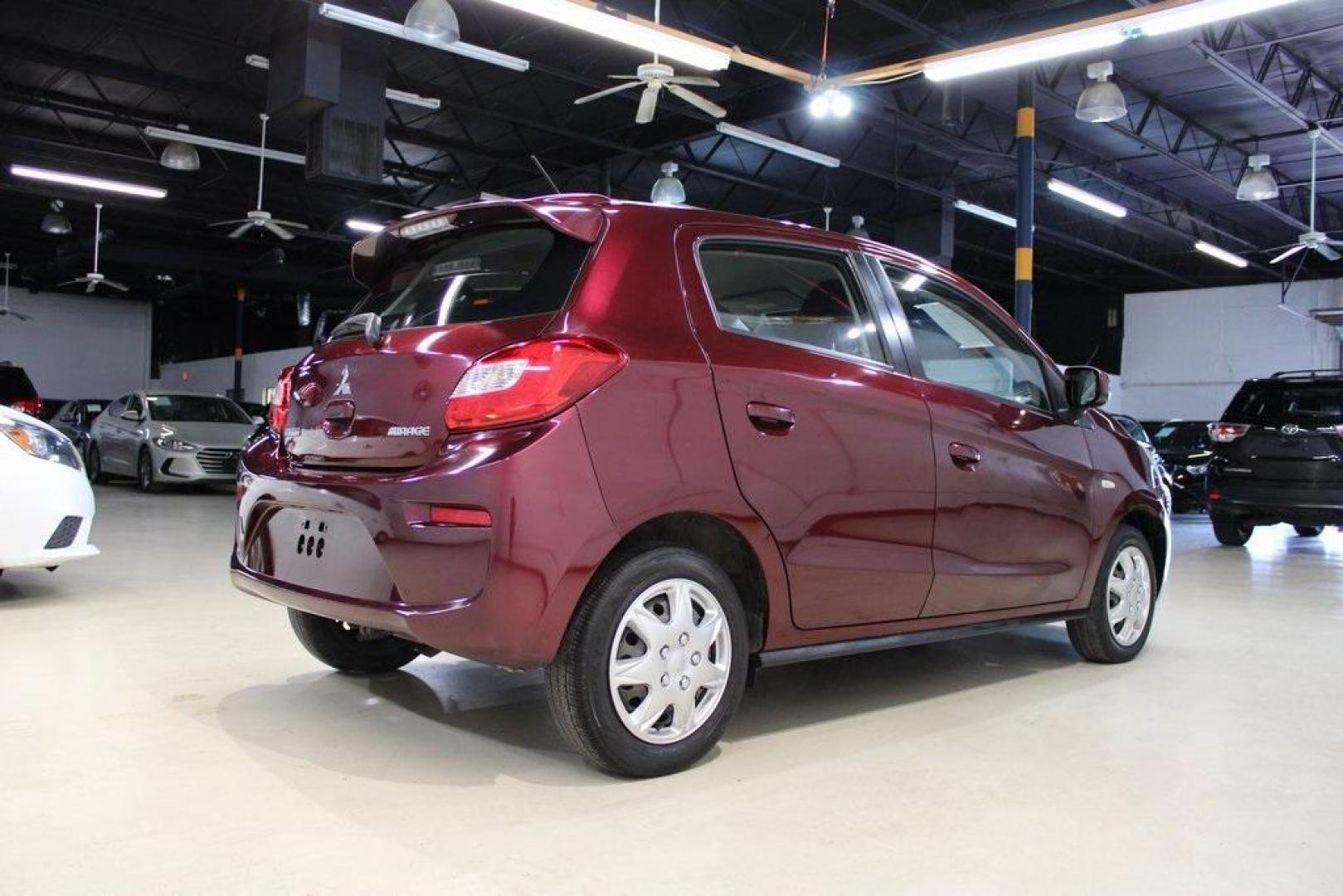 2018 Red /Dark Gray Mitsubishi Mirage ES (ML32A3HJ5JH) with an 1.2L 3-Cylinder DOHC MIVEC engine, CVT transmission, located at 15300 Midway Rd., Addison, TX, 75001, (972) 702-0011, 32.958321, -96.838074 - HOME OF THE NO HAGGLE PRICE - WHOLESALE PRICES TO THE PUBLIC!! Mirage ES, 4D Hatchback, 1.2L 3-Cylinder DOHC MIVEC, FWD, Red, Dark Gray Cloth. Odometer is 5139 miles below market average!<br><br>Red 2018 Mitsubishi Mirage ES<br><br><br>At Midway Auto Group, we strive to provide you with the best qua - Photo#2