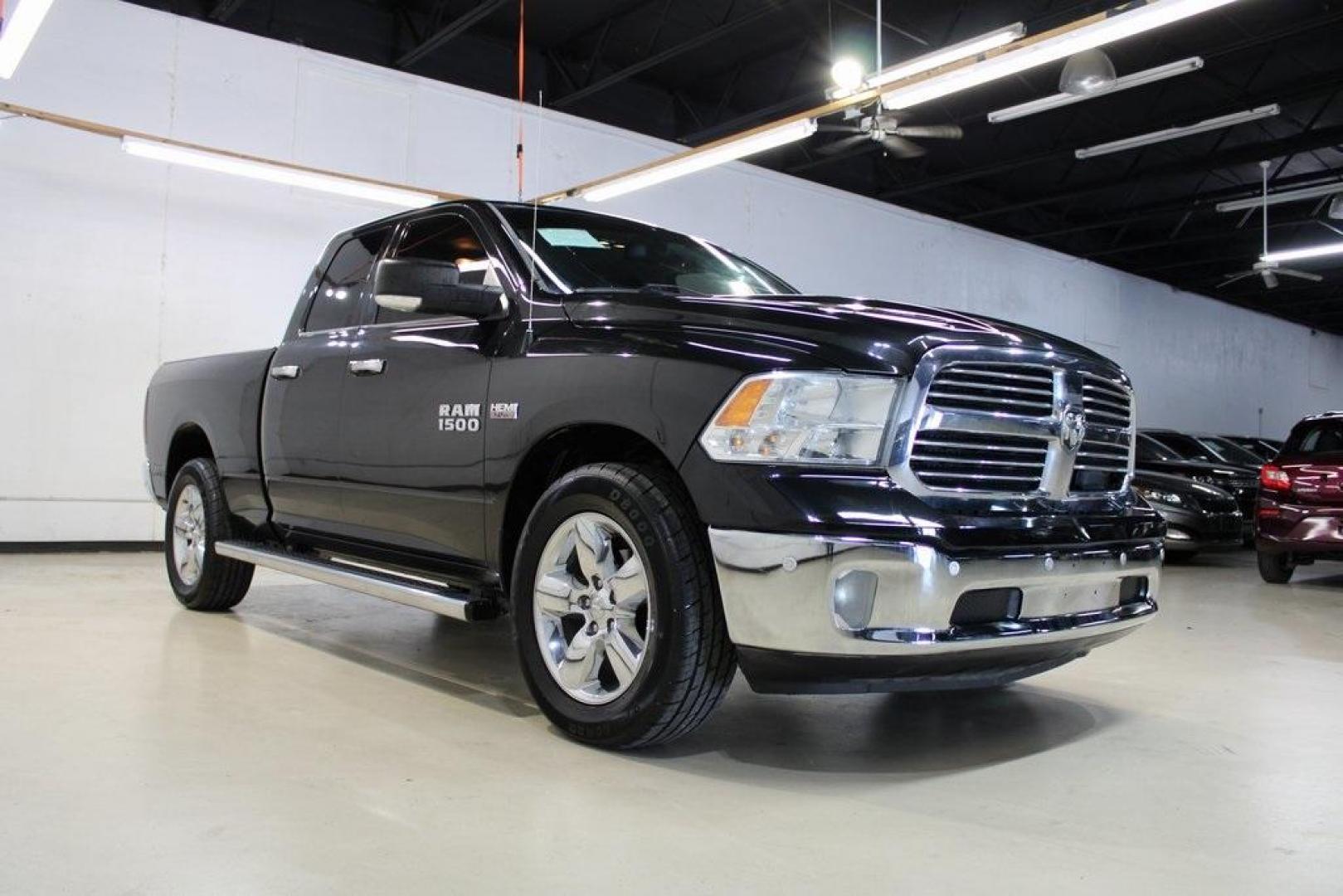 2016 Brilliant Black Crystal Pearlcoat /Diesel Gray/Black Ram 1500 Big Horn (1C6RR7GTXGS) with an HEMI 5.7L V8 Multi Displacement VVT engine, Automatic transmission, located at 15300 Midway Rd., Addison, TX, 75001, (972) 702-0011, 32.958321, -96.838074 - HOME OF THE NO HAGGLE PRICE - WHOLESALE PRICES TO THE PUBLIC!! 1500 Big Horn, 4D Quad Cab, HEMI 5.7L V8 Multi Displacement VVT, 8-Speed Automatic, 4WD, Brilliant Black Crystal Pearlcoat, Diesel Gray/Black Cloth.<br><br>Brilliant Black Crystal Pearlcoat 2016 Ram 1500 Big Horn<br><br>Recent Arrival!<b - Photo#1