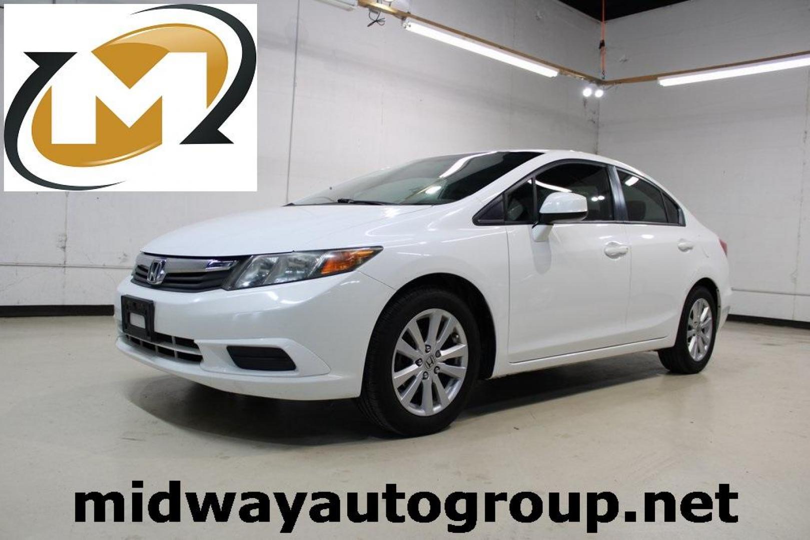 2012 Taffeta White Honda Civic EX-L (19XFB2F97CE) with an 1.8L I4 SOHC 16V i-VTEC engine, Automatic transmission, located at 15300 Midway Rd., Addison, TX, 75001, (972) 702-0011, 32.958321, -96.838074 - Photo#0