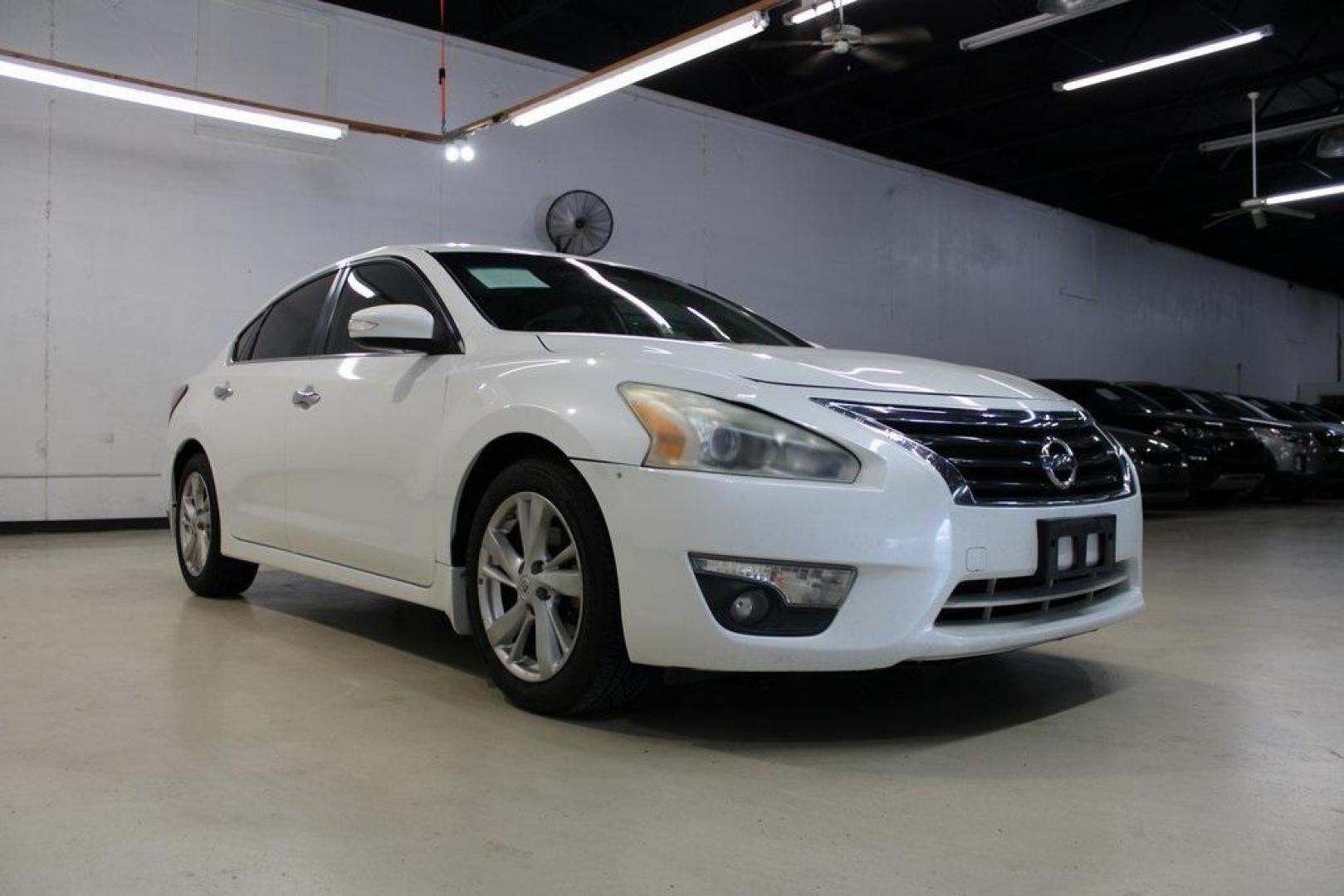 2014 Pearl White /Beige Nissan Altima 2.5 SL (1N4AL3AP1EN) with an 2.5L I4 DOHC 16V engine, CVT transmission, located at 15300 Midway Rd., Addison, TX, 75001, (972) 702-0011, 32.958321, -96.838074 - HOME OF THE NO HAGGLE PRICE - WHOLESALE PRICES TO THE PUBLIC!! Altima 2.5 SL, 4D Sedan, 2.5L I4 DOHC 16V, CVT with Xtronic, FWD, Pearl White, Beige Cloth, ABS brakes, Alloy wheels, Compass, Electronic Stability Control, Front dual zone A/C, Heated door mirrors, Heated Front Bucket Seats, Heated fron - Photo#1