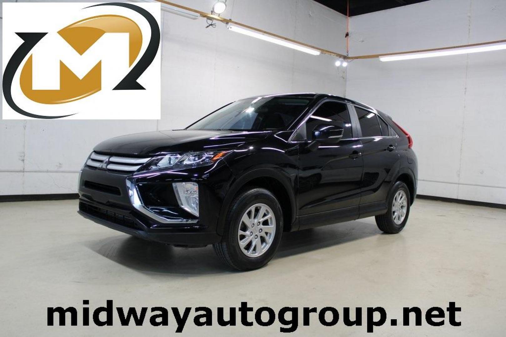 2019 Tarmac Black Metallic /Gray Mitsubishi Eclipse Cross ES (JA4AT3AA2KZ) with an 1.5L I4 Turbocharged DOHC 16V LEV3-ULEV70 152hp engine, CVT transmission, located at 15300 Midway Rd., Addison, TX, 75001, (972) 702-0011, 32.958321, -96.838074 - Photo#0