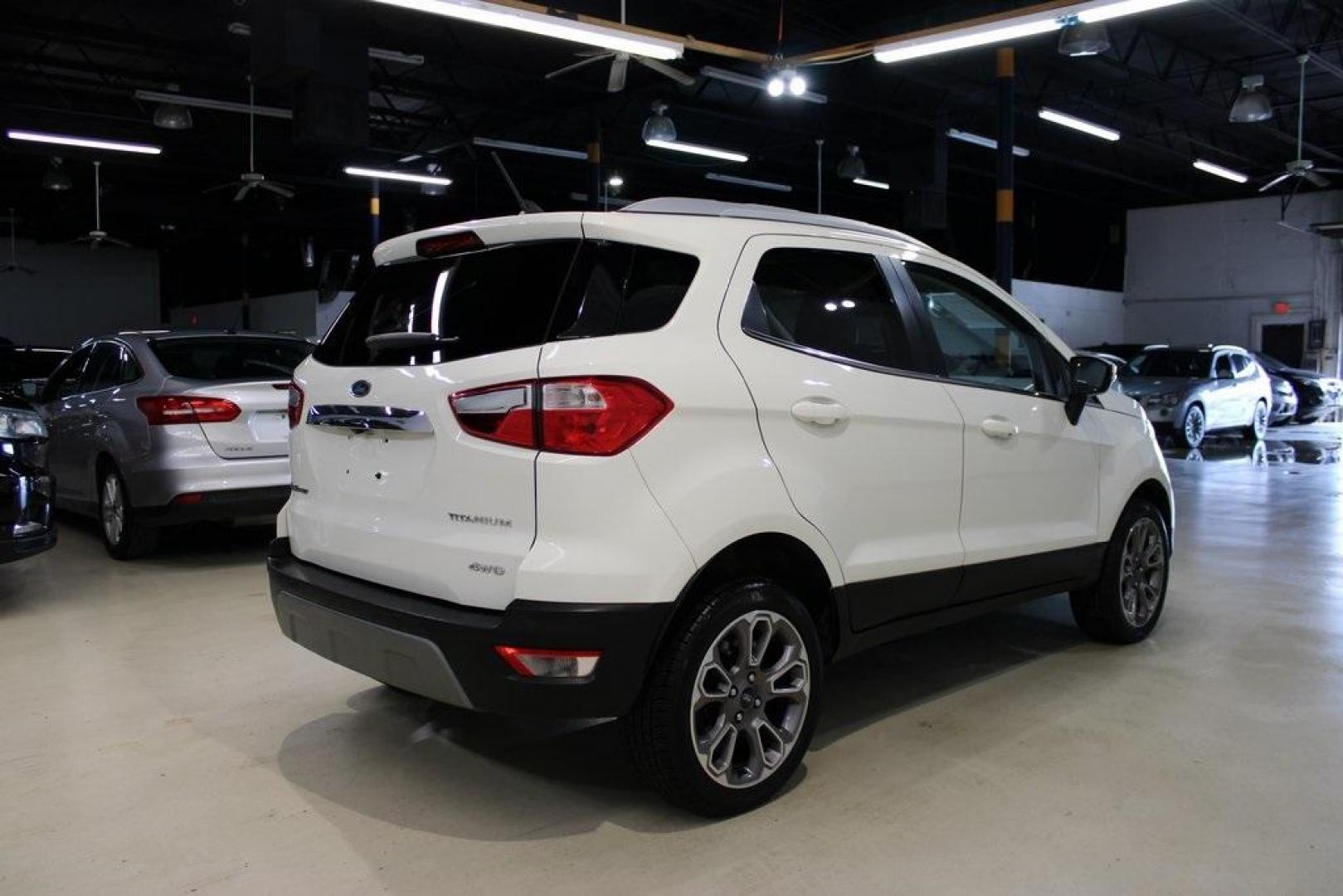 2020 White /Ebony Black Ford EcoSport Titanium (MAJ6S3KL4LC) with an 2.0L I4 Ti-VCT GDI engine, Automatic transmission, located at 15300 Midway Rd., Addison, TX, 75001, (972) 702-0011, 32.958321, -96.838074 - HOME OF THE NO HAGGLE PRICE - WHOLESALE PRICES TO THE PUBLIC!! EcoSport Titanium, 4D Sport Utility, 2.0L I4 Ti-VCT GDI, 6-Speed Automatic, 4WD, White, Ebony Black Leather.<br><br>White 2020 Ford EcoSport Titanium<br><br>Recent Arrival! 23/29 City/Highway MPG<br><br><br>At Midway Auto Group, we striv - Photo#2