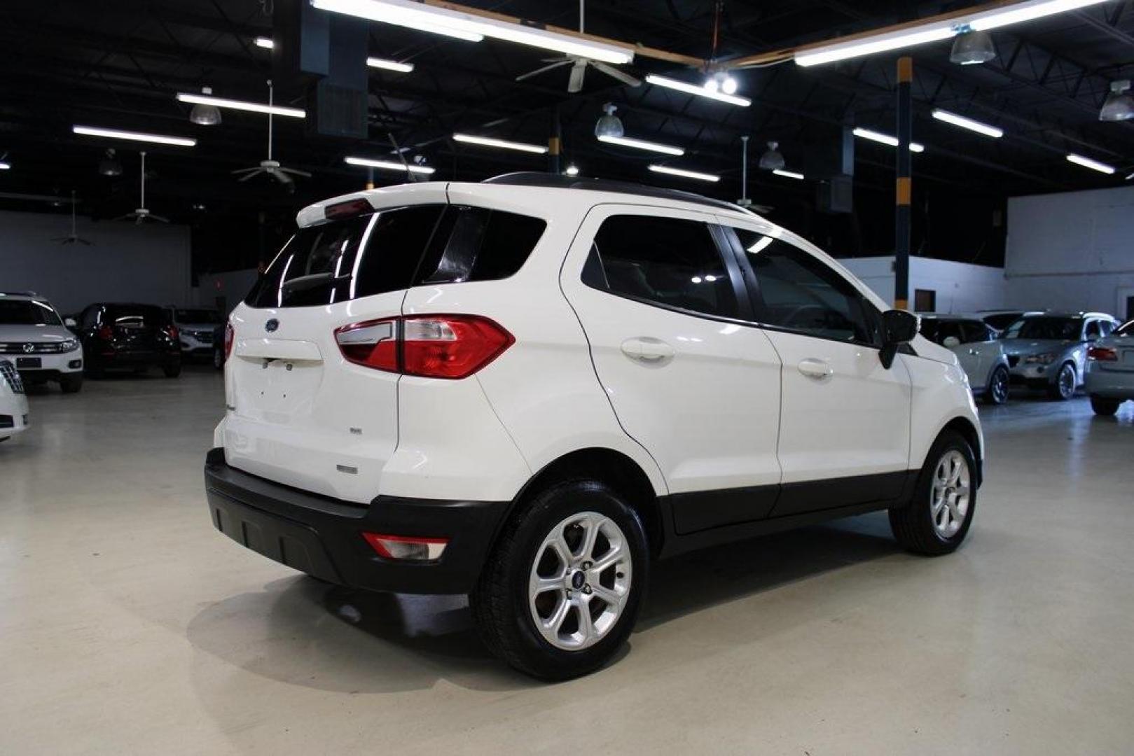 2019 Diamond White /Ebony Black Ford EcoSport SE (MAJ3S2GE8KC) with an EcoBoost 1.0L I3 GTDi DOHC Turbocharged VCT engine, Automatic transmission, located at 15300 Midway Rd., Addison, TX, 75001, (972) 702-0011, 32.958321, -96.838074 - HOME OF THE NO HAGGLE PRICE - WHOLESALE PRICES TO THE PUBLIC!! EcoSport SE, 4D Sport Utility, EcoBoost 1.0L I3 GTDi DOHC Turbocharged VCT, 6-Speed Automatic, FWD, Diamond White, Ebony Black Cloth.<br><br>Diamond White 2019 Ford EcoSport SE<br><br>Recent Arrival! 27/29 City/Highway MPG<br><br><br>At - Photo#2