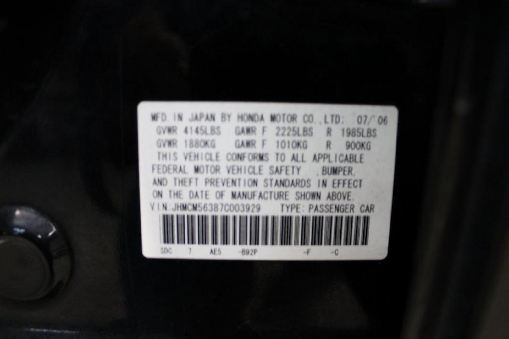 2007 Nighthawk Black Pearl /Ivory Honda Accord SE (JHMCM56387C) with an 2.4L I4 DOHC i-VTEC 16V engine, Automatic transmission, located at 15300 Midway Rd., Addison, TX, 75001, (972) 702-0011, 32.958321, -96.838074 - HOME OF THE NO HAGGLE PRICE - WHOLESALE PRICES TO THE PUBLIC!! Accord SE 2.4, 4D Sedan, 2.4L I4 DOHC i-VTEC 16V, 5-Speed Automatic with Overdrive, FWD, Black, Ivory Cloth.<br><br>Black 2007 Honda Accord SE<br><br>Recent Arrival! 24/34 City/Highway MPG<br><br>Awards:<br> * 2007 KBB.com Best Resale V - Photo#26