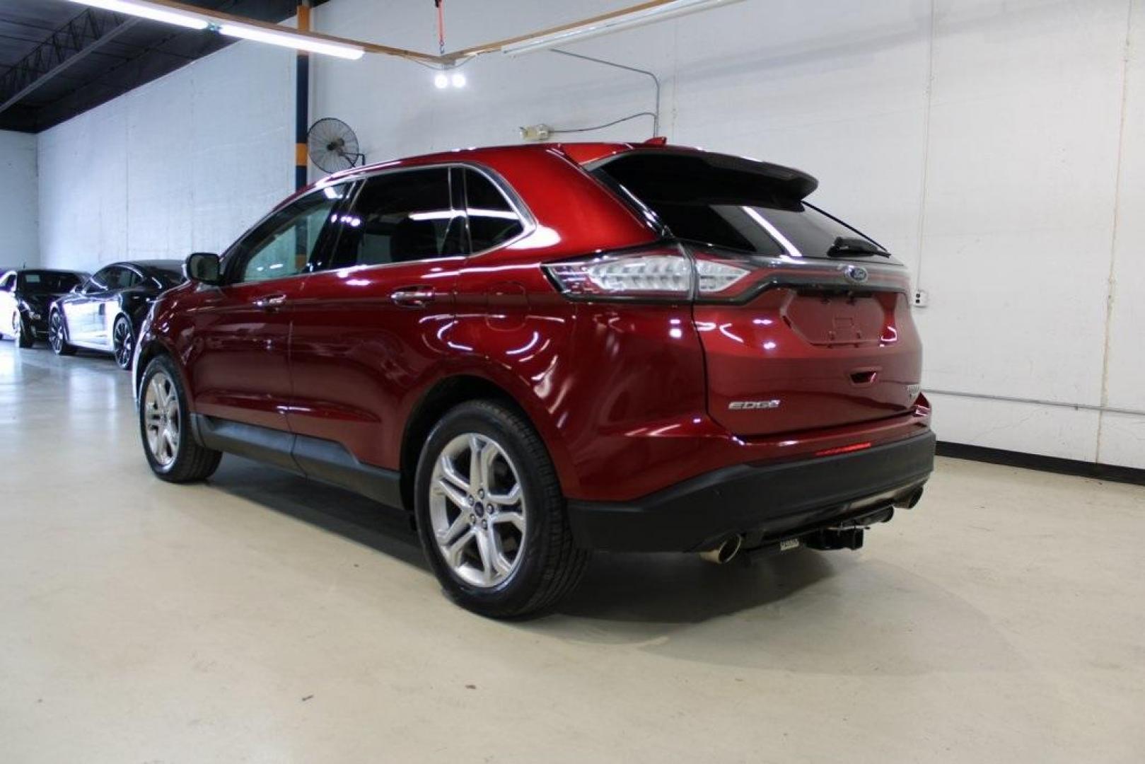 2017 Red /Ebony Ford Edge Titanium (2FMPK3K91HB) with an EcoBoost 2.0L I4 GTDi DOHC Turbocharged VCT engine, Automatic transmission, located at 15300 Midway Rd., Addison, TX, 75001, (972) 702-0011, 32.958321, -96.838074 - Photo#3