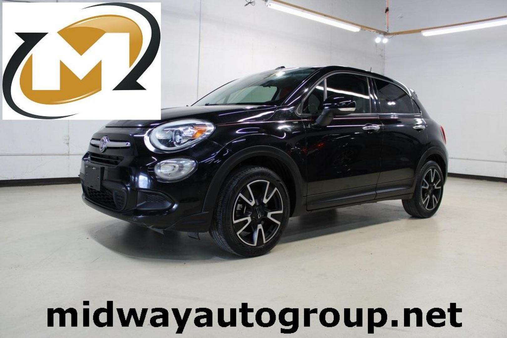 2016 Nero Cinema (Black Clear Coat) /Black/Red Fiat 500X Easy (ZFBCFXBT7GP) with an 2.4L I4 MultiAir engine, Automatic transmission, located at 15300 Midway Rd., Addison, TX, 75001, (972) 702-0011, 32.958321, -96.838074 - Photo#0