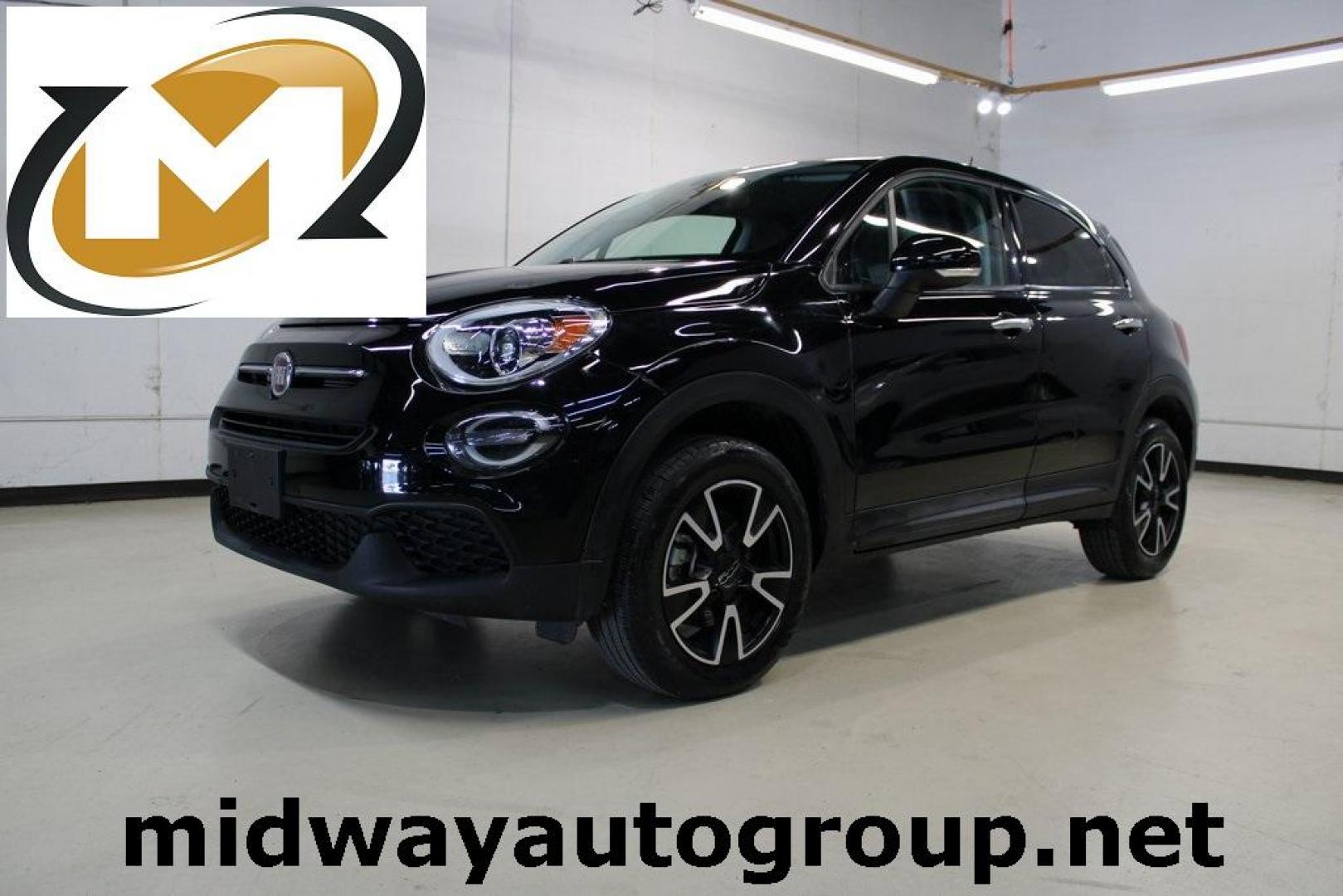 2020 Nero Cinema (Black Clearcoat) /Black Fiat 500X Pop (ZFBNFYA19LP) with an 1.3L I4 engine, Automatic transmission, located at 15300 Midway Rd., Addison, TX, 75001, (972) 702-0011, 32.958321, -96.838074 - HOME OF THE NO HAGGLE PRICE - WHOLESALE PRICES TO THE PUBLIC!! 500X Pop, 4D Sport Utility, 1.3L I4, 9-Speed 948TE Automatic, AWD, Nero Cinema (Black Clearcoat), Black Cloth.<br><br>Nero Cinema (Black Clearcoat) 2020 Fiat 500X Pop<br><br>24/30 City/Highway MPG<br><br><br>At Midway Auto Group, we stri - Photo#0