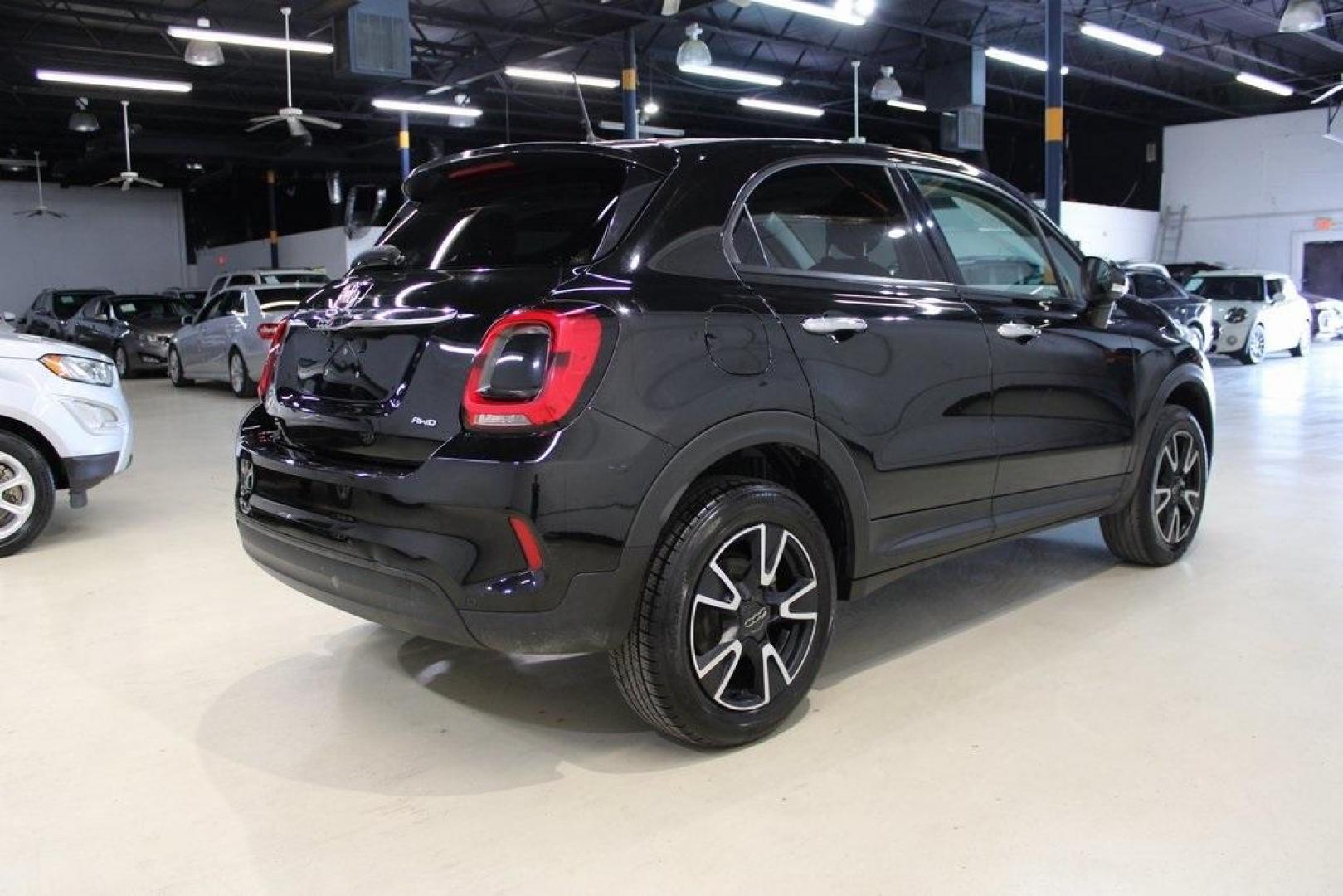 2020 Nero Cinema (Black Clearcoat) /Black Fiat 500X Pop (ZFBNFYA19LP) with an 1.3L I4 engine, Automatic transmission, located at 15300 Midway Rd., Addison, TX, 75001, (972) 702-0011, 32.958321, -96.838074 - HOME OF THE NO HAGGLE PRICE - WHOLESALE PRICES TO THE PUBLIC!! 500X Pop, 4D Sport Utility, 1.3L I4, 9-Speed 948TE Automatic, AWD, Nero Cinema (Black Clearcoat), Black Cloth.<br><br>Nero Cinema (Black Clearcoat) 2020 Fiat 500X Pop<br><br>24/30 City/Highway MPG<br><br><br>At Midway Auto Group, we stri - Photo#2