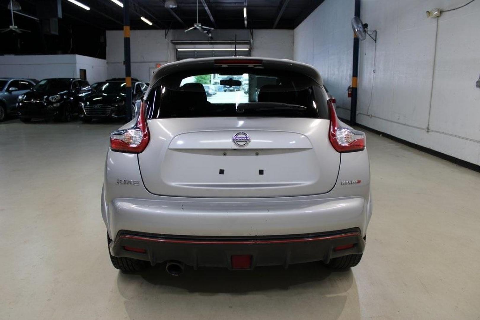 2015 Brilliant Silver /Nismo Nissan Juke NISMO (JN8AF5MVXFT) with an 1.6L I4 DOHC 16V engine, CVT transmission, located at 15300 Midway Rd., Addison, TX, 75001, (972) 702-0011, 32.958321, -96.838074 - HOME OF THE NO HAGGLE PRICE - WHOLESALE PRICES TO THE PUBLIC!! Juke NISMO, 4D Sport Utility, 1.6L I4 DOHC 16V, CVT with Xtronic, AWD, Brilliant Silver, Nismo Artificial Leather.<br><br>Brilliant Silver 2015 Nissan Juke NISMO<br><br>Recent Arrival! 26/31 City/Highway MPG<br><br><br>At Midway Auto Gro - Photo#7