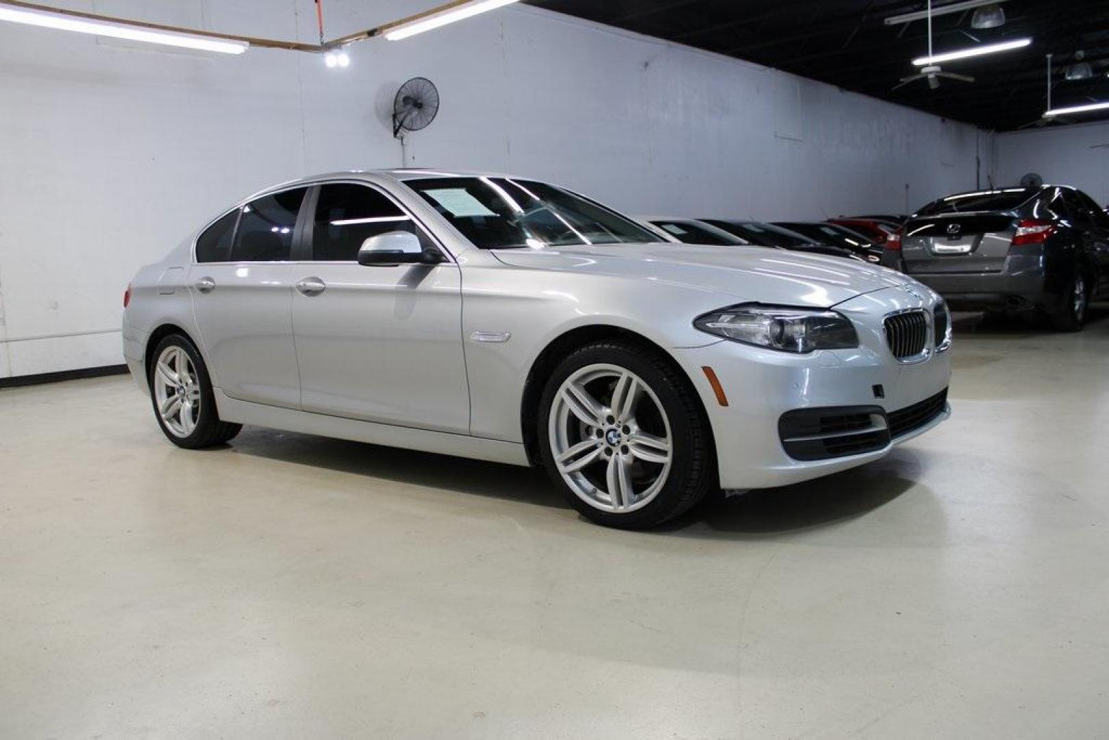 2014 Glacier Silver Metallic /Black BMW 5 Series 528i (WBA5A5C55ED) with an 2.0L I4 engine, Automatic transmission, located at 15300 Midway Rd., Addison, TX, 75001, (972) 702-0011, 32.958321, -96.838074 - HOME OF THE NO HAGGLE PRICE - WHOLESALE PRICES TO THE PUBLIC!! 528i, 4D Sedan, 2.0L I4, 8-Speed Automatic, RWD, Glacier Silver Metallic, Black Leather.<br><br>Glacier Silver Metallic 2014 BMW 5 Series 528i<br><br>23/34 City/Highway MPG<br><br><br>At Midway Auto Group, we strive to provide you with t - Photo#6