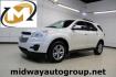 2014 White Diamond Tricoat /Jet Black Chevrolet Equinox LT (1GNALBEK5EZ) with an 2.4L 4-Cylinder SIDI DOHC engine, Automatic transmission, located at 15300 Midway Rd., Addison, TX, 75001, (972) 702-0011, 32.958321, -96.838074 - Photo#0