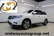 2015 Pearl White /Charcoal Nissan Pathfinder Platinum (5N1AR2MN7FC) with an 3.5L V6 engine, CVT transmission, located at 15300 Midway Rd., Addison, TX, 75001, (972) 702-0011, 32.958321, -96.838074 - Photo#0