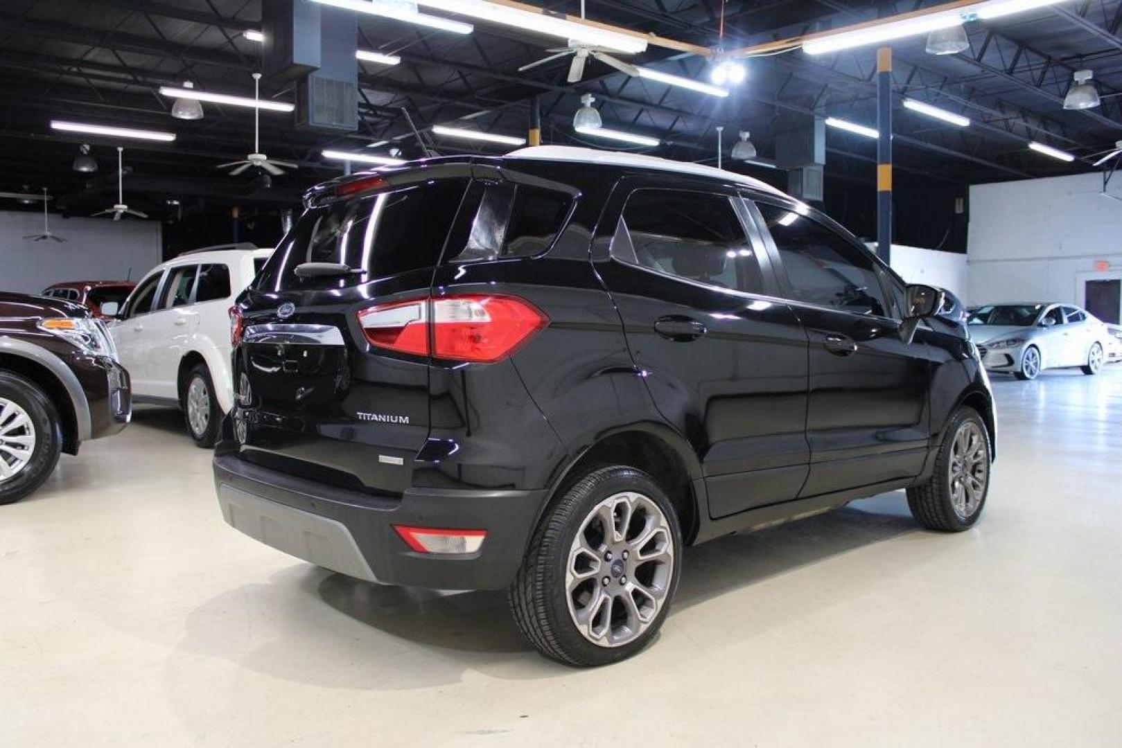 2018 Shadow Black Ford EcoSport Titanium (MAJ3P1VE7JC) with an EcoBoost 1.0L I3 GTDi DOHC Turbocharged VCT engine, Automatic transmission, located at 15300 Midway Rd., Addison, TX, 75001, (972) 702-0011, 32.958321, -96.838074 - Photo#2