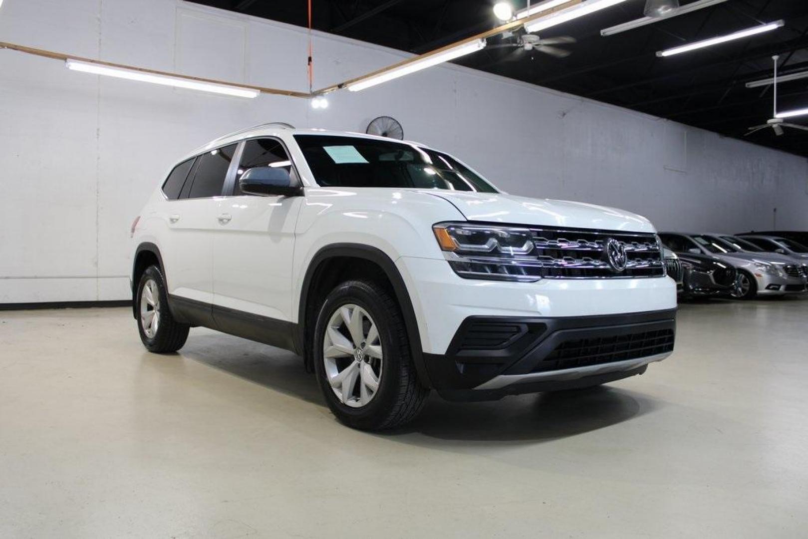 2018 Pure White /Golden Oak/Black Volkswagen Atlas Launch Edition (1V2HR2CA0JC) with an 3.6L V6 engine, Automatic transmission, located at 15300 Midway Rd., Addison, TX, 75001, (972) 702-0011, 32.958321, -96.838074 - HOME OF THE NO HAGGLE PRICE - WHOLESALE PRICES TO THE PUBLIC!! Atlas Launch Edition 4Motion, 4D Sport Utility, 3.6L V6, 8-Speed Automatic with Tiptronic, AWD, White, Golden Oak/Black Cloth.<br><br>White 2018 Volkswagen Atlas Launch Edition<br><br>Recent Arrival!<br><br>Awards:<br> * 2018 KBB.com Be - Photo#1