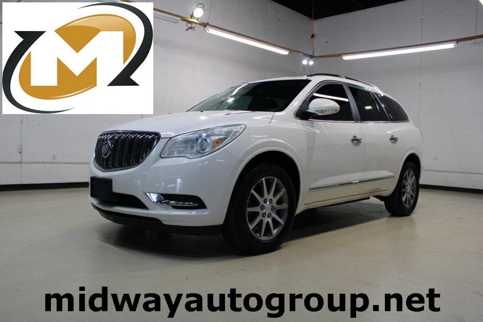 2015 White Opal /Light Titanium Buick Enclave Leather Group (5GAKRBKD4FJ) with an 3.6L V6 SIDI VVT engine, Automatic transmission, located at 15300 Midway Rd., Addison, TX, 75001, (972) 702-0011, 32.958321, -96.838074 - Photo#0