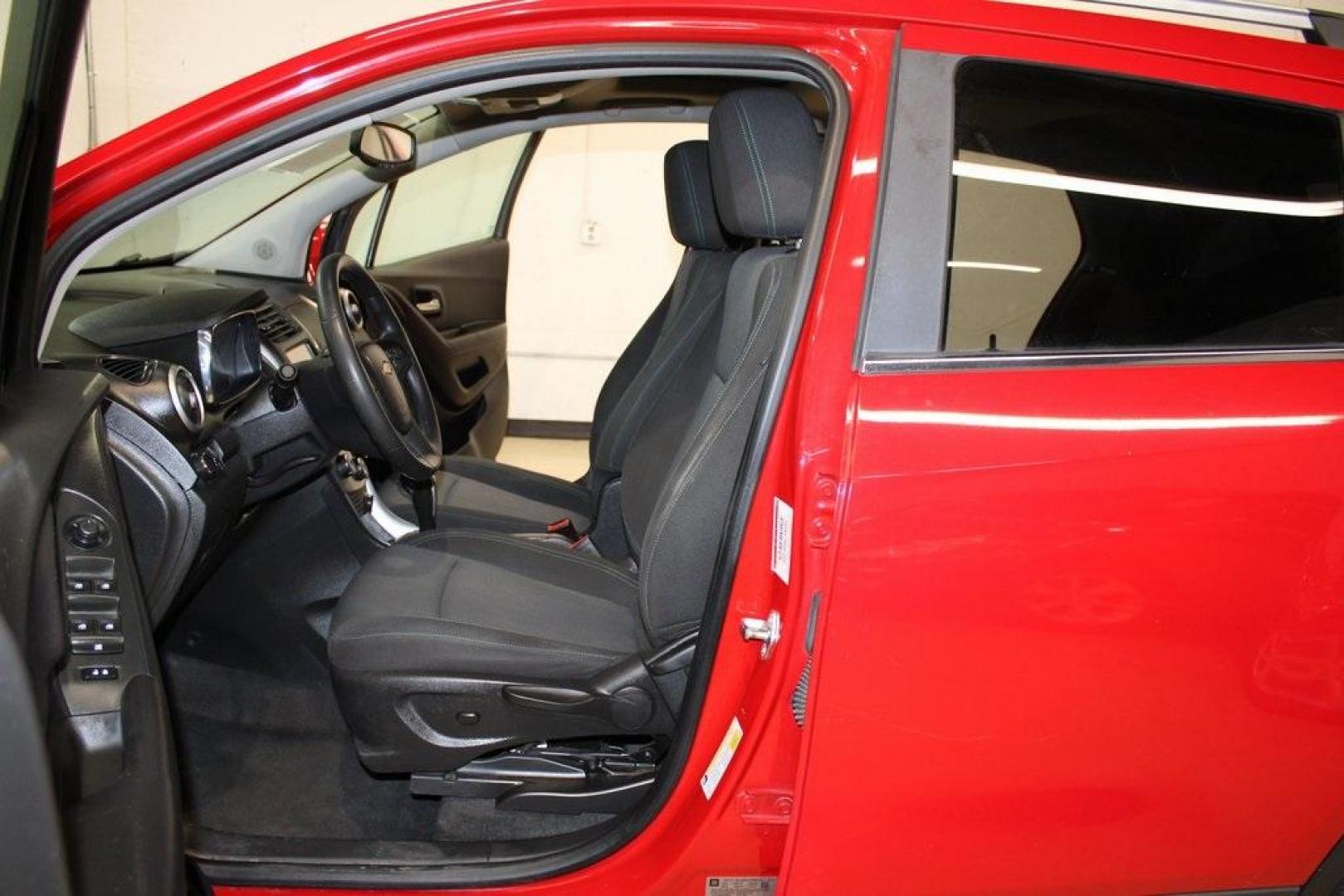 2015 Blaze Red /Jet Black Chevrolet Trax LT (KL7CJLSB2FB) with an ECOTEC 1.4L I4 SMPI DOHC Turbocharged VVT engine, Automatic transmission, located at 15300 Midway Rd., Addison, TX, 75001, (972) 702-0011, 32.958321, -96.838074 - Photo#12