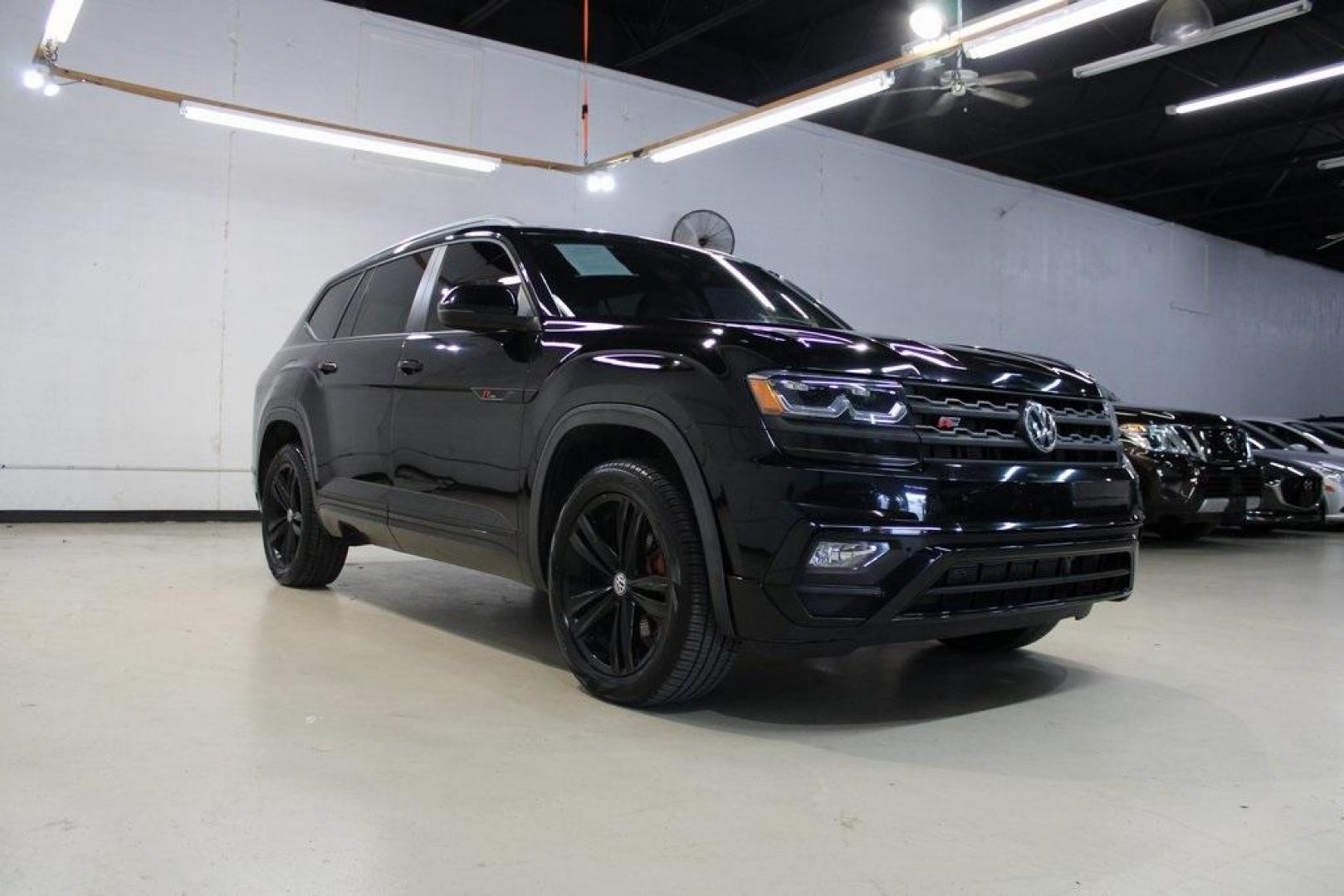 2019 Deep Black Pearl /Shetland Beige Volkswagen Atlas 3.6L V6 SE (1V2YR2CA1KC) with an 3.6L VR6 engine, Automatic transmission, located at 15300 Midway Rd., Addison, TX, 75001, (972) 702-0011, 32.958321, -96.838074 - HOME OF THE NO HAGGLE PRICE - WHOLESALE PRICES TO THE PUBLIC!! Bluetooth, Hands Free Connectivity, Navigation, Premium Audio, 3rd Row Seat, Backup Camera, Leather Seats, Premium Wheels, High Performance Tires, Power Liftgate, non smoker, Atlas 3.6L V6 SE R-Line, 4D Sport Utility, 3.6L VR6, 8-Speed A - Photo#1