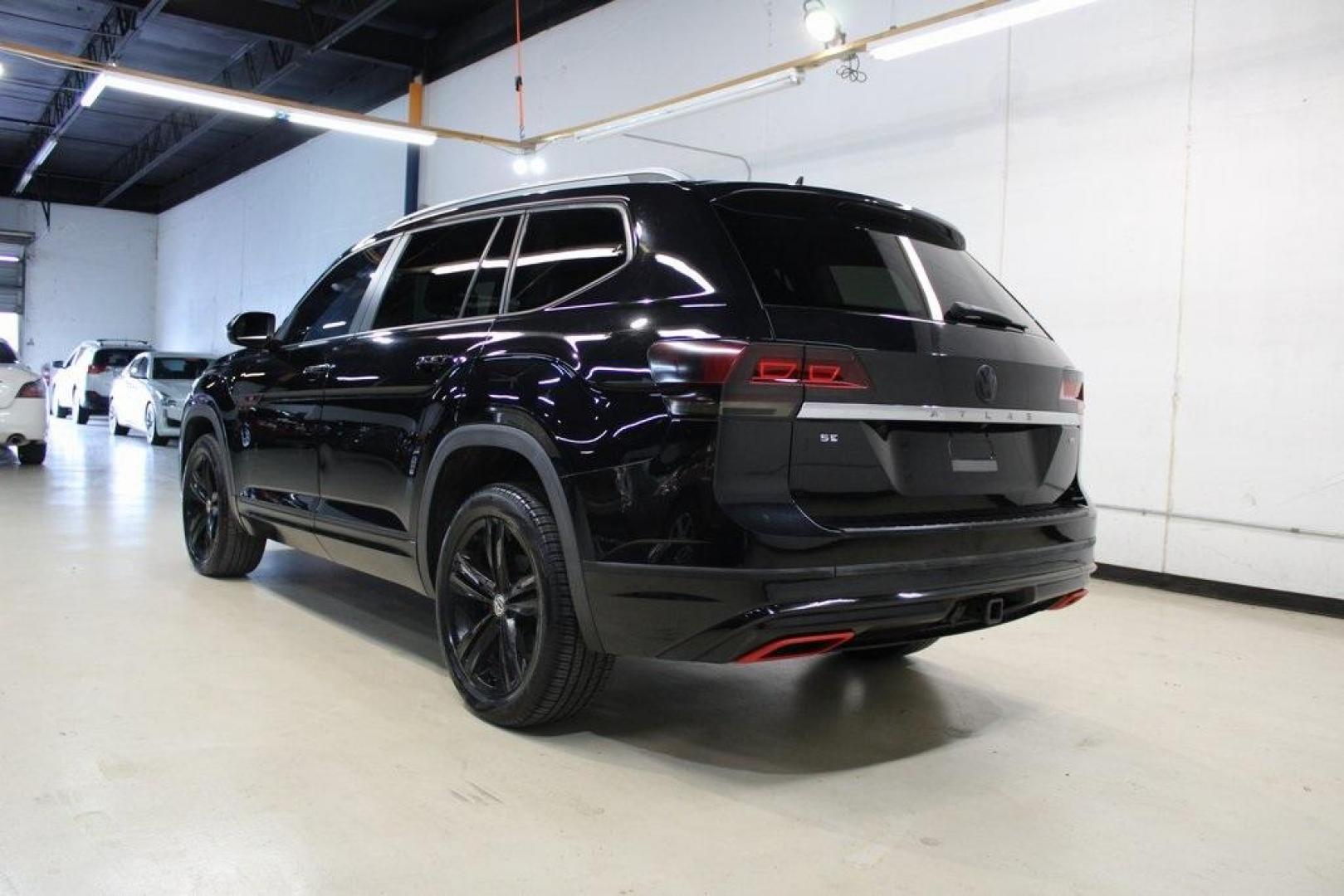 2019 Deep Black Pearl /Shetland Beige Volkswagen Atlas 3.6L V6 SE (1V2YR2CA1KC) with an 3.6L VR6 engine, Automatic transmission, located at 15300 Midway Rd., Addison, TX, 75001, (972) 702-0011, 32.958321, -96.838074 - HOME OF THE NO HAGGLE PRICE - WHOLESALE PRICES TO THE PUBLIC!! Bluetooth, Hands Free Connectivity, Navigation, Premium Audio, 3rd Row Seat, Backup Camera, Leather Seats, Premium Wheels, High Performance Tires, Power Liftgate, non smoker, Atlas 3.6L V6 SE R-Line, 4D Sport Utility, 3.6L VR6, 8-Speed A - Photo#3