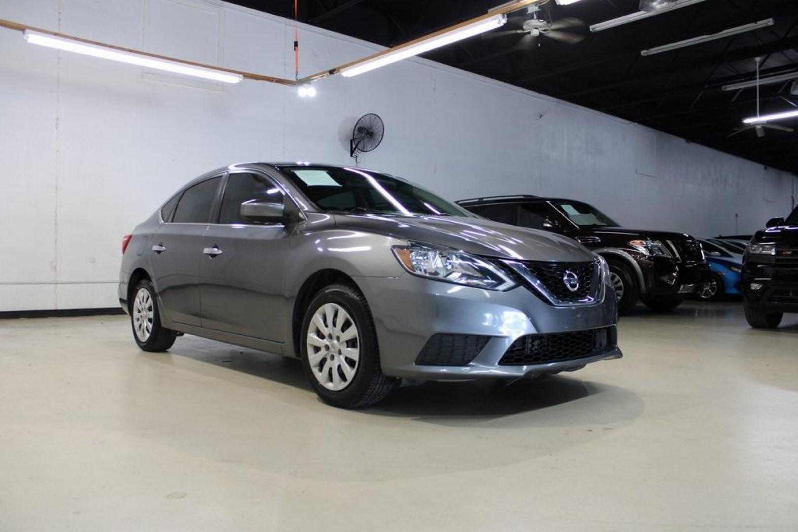 2019 Gun Metallic /Charcoal Nissan Sentra S (3N1AB7AP6KY) with an 1.8L 4-Cylinder DOHC 16V engine, CVT transmission, located at 15300 Midway Rd., Addison, TX, 75001, (972) 702-0011, 32.958321, -96.838074 - Photo#1