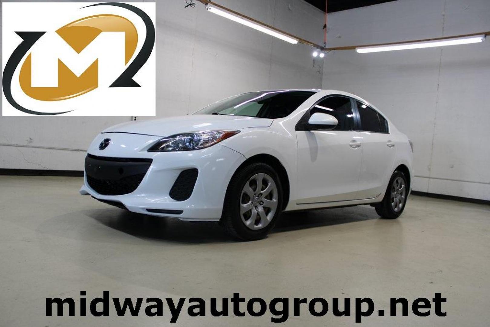 2013 Crystal White Pearl Mica /Black Mazda Mazda3 i Sport (JM1BL1U78D1) with an 2.0L 4-Cylinder engine, Automatic transmission, located at 15300 Midway Rd., Addison, TX, 75001, (972) 702-0011, 32.958321, -96.838074 - Photo#0