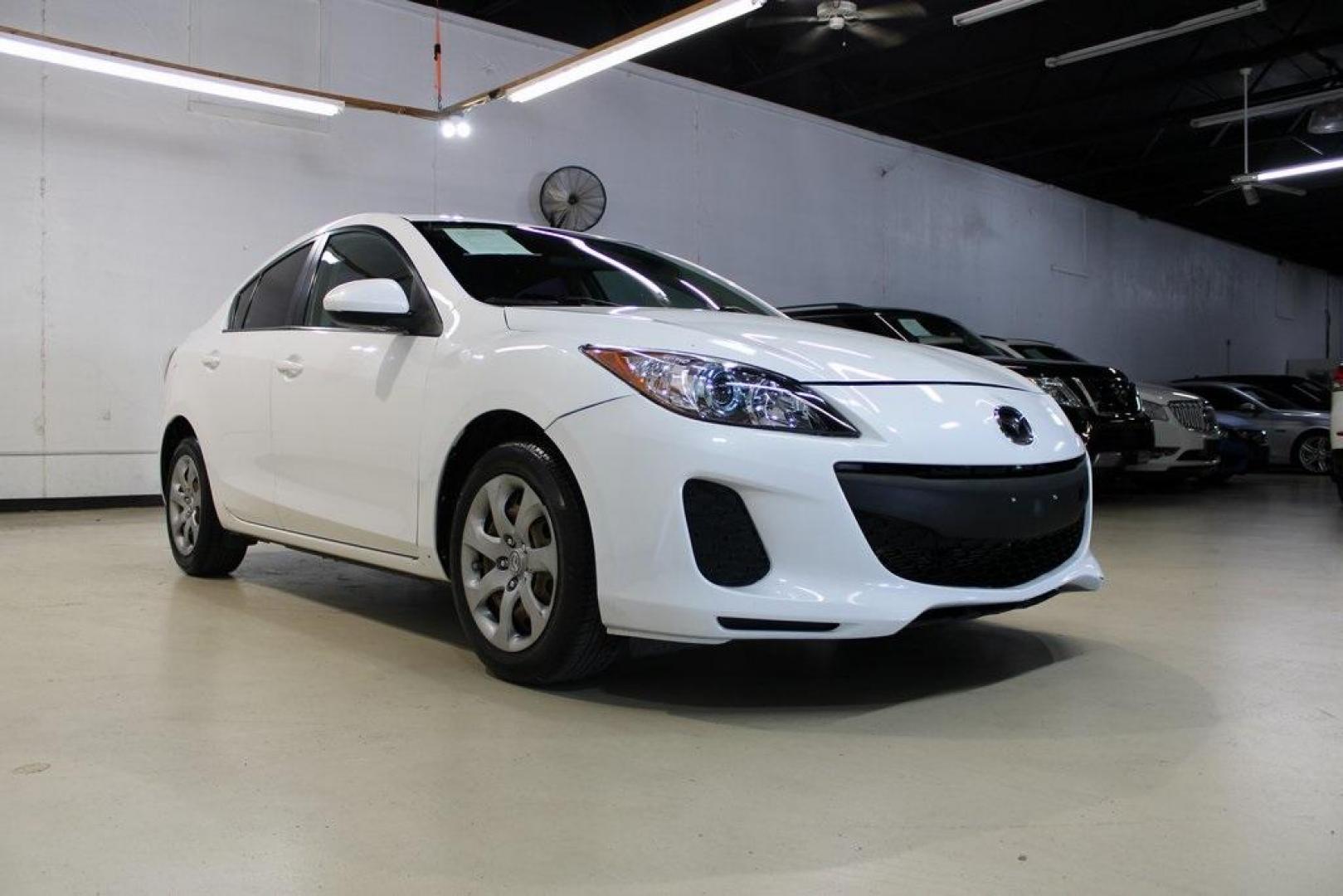 2013 Crystal White Pearl Mica /Black Mazda Mazda3 i Sport (JM1BL1U78D1) with an 2.0L 4-Cylinder engine, Automatic transmission, located at 15300 Midway Rd., Addison, TX, 75001, (972) 702-0011, 32.958321, -96.838074 - Photo#1