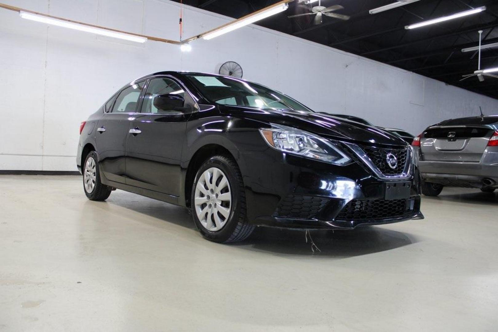 2018 Super Black /Charcoal Nissan Sentra S (3N1AB7AP9JY) with an 1.8L 4-Cylinder DOHC 16V engine, CVT transmission, located at 15300 Midway Rd., Addison, TX, 75001, (972) 702-0011, 32.958321, -96.838074 - Photo#1